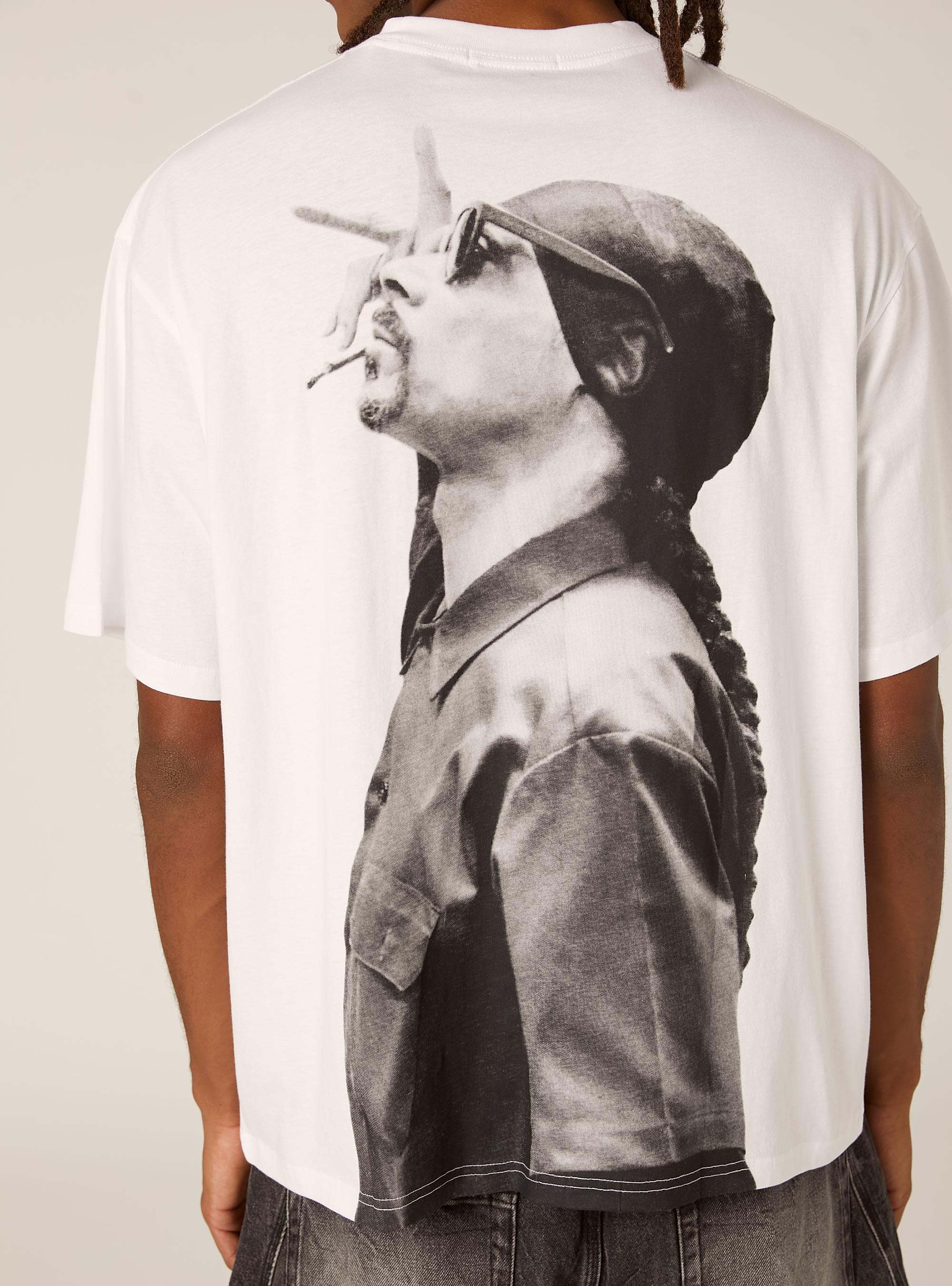 Snoop Dogg boxy fit T-shirt / Alcott, WH3 WHITE