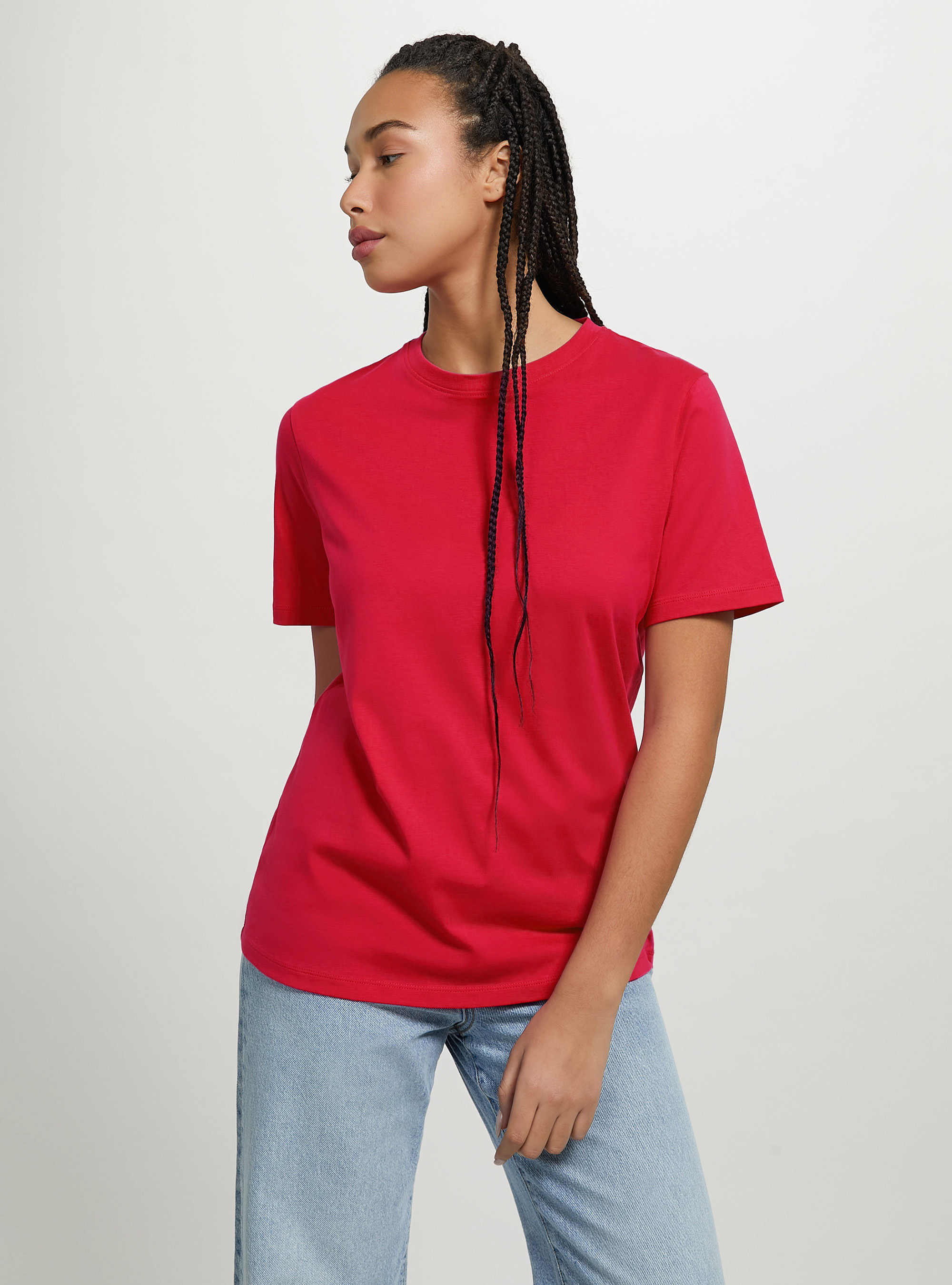 Crew-neck cotton T-shirt, RD2 RED MEDIUM