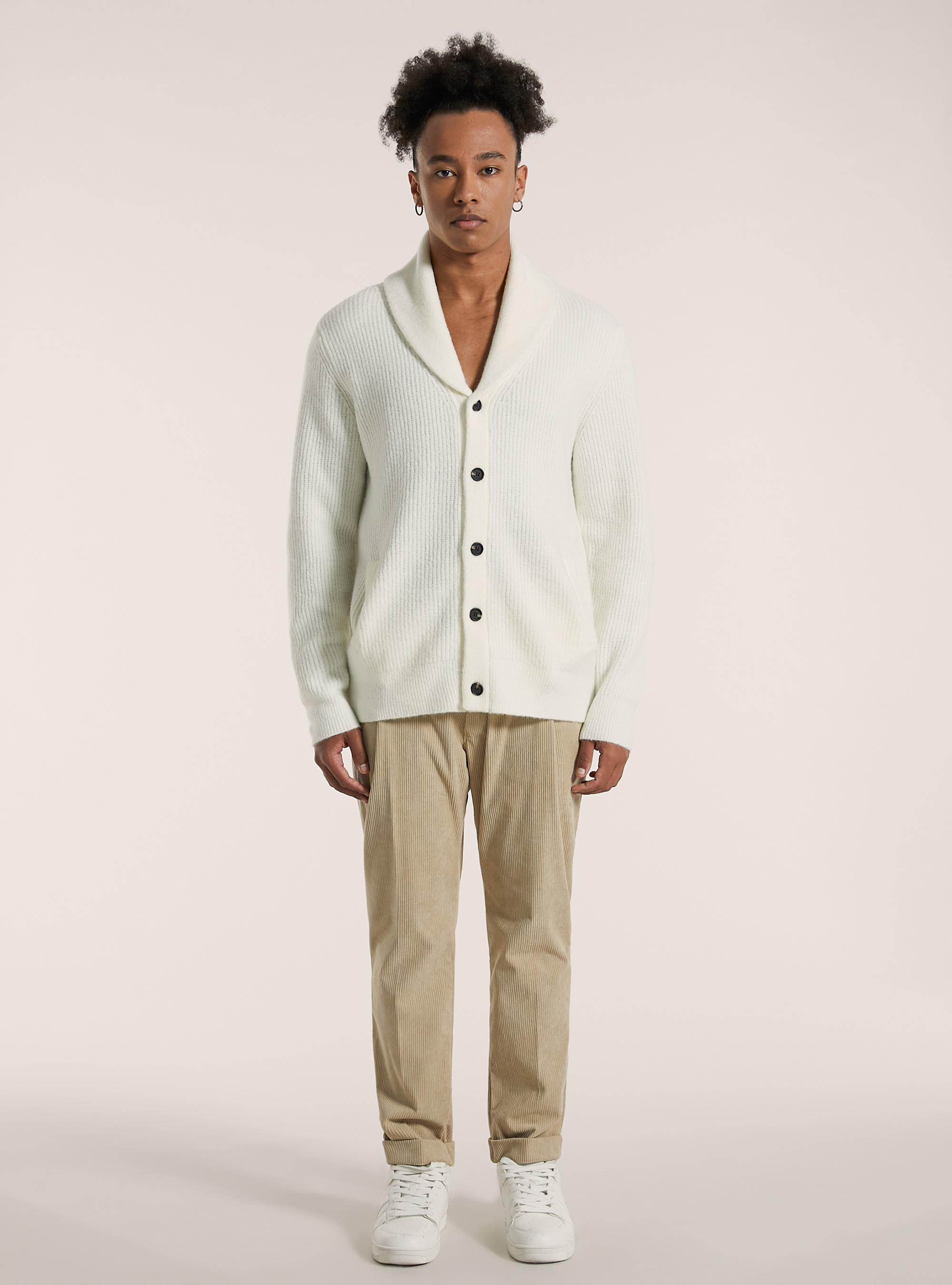 Pullover cardigan sof touch, WH2 WHITE