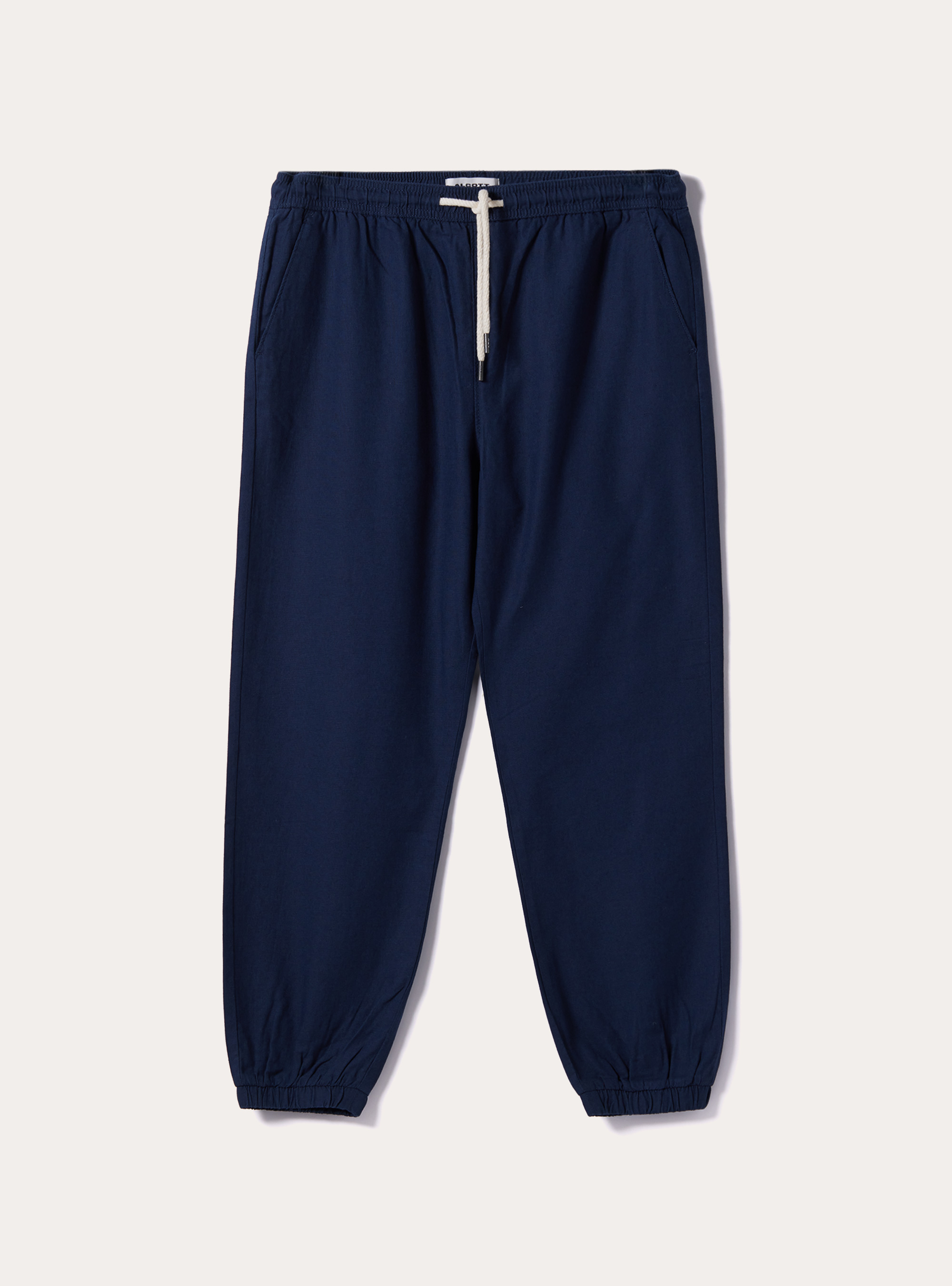 Linen-blend jogger trousers, NA2 NAVY MEDIUM