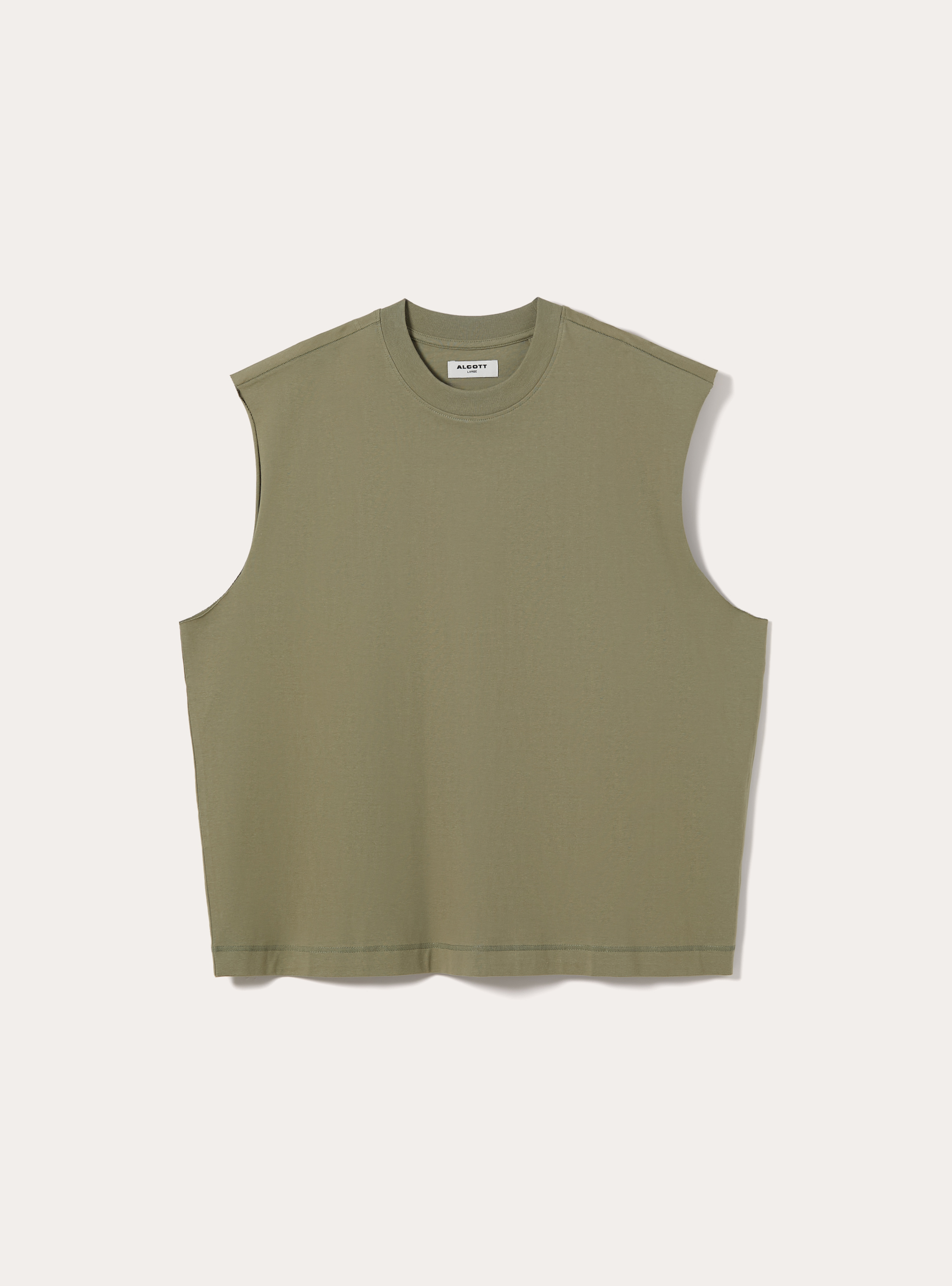 Boxy Fit Tank Top, KY2 KAKY MEDIUM