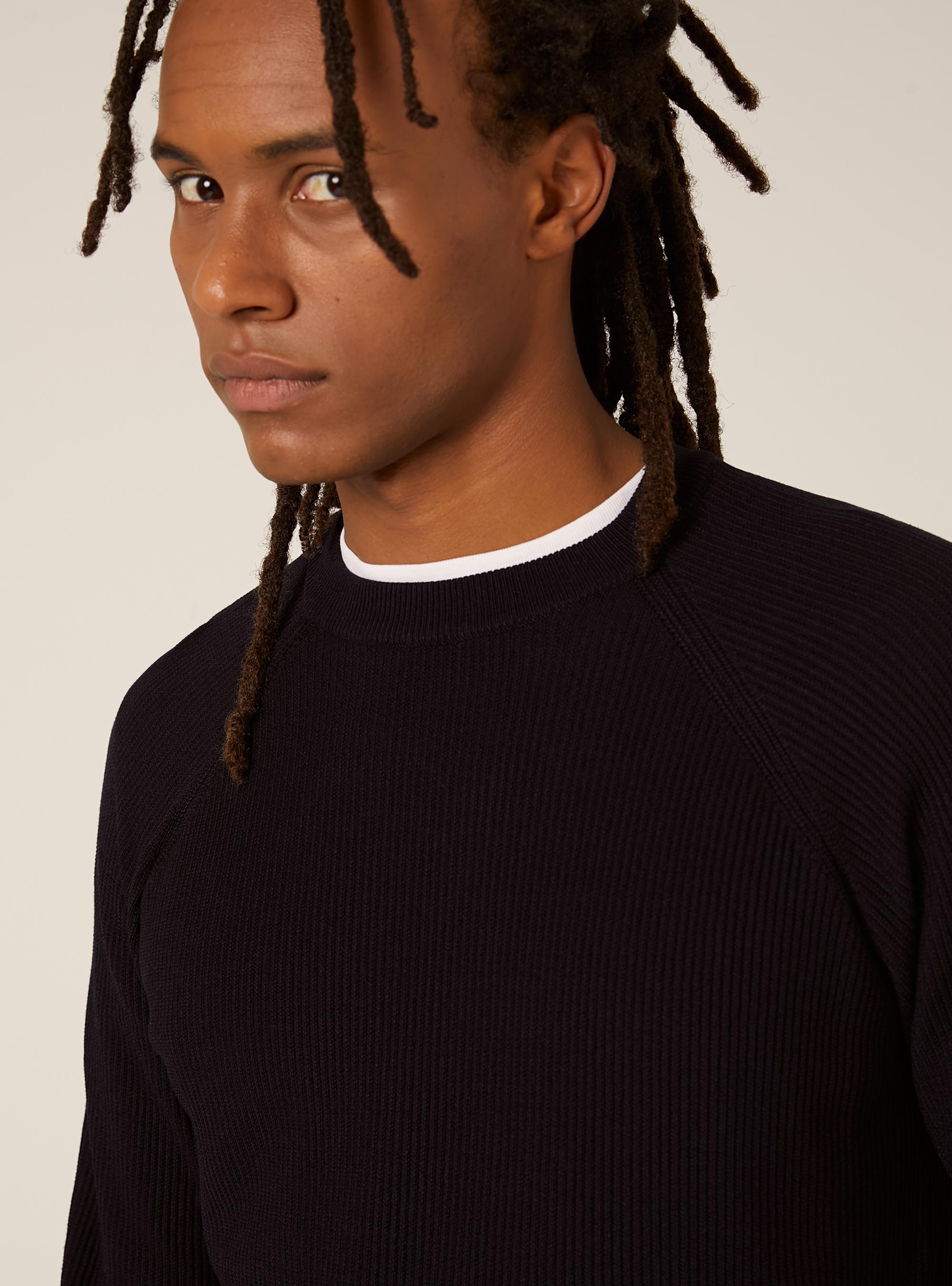 Jersey ligero de canalé, NA1 NAVY DARK