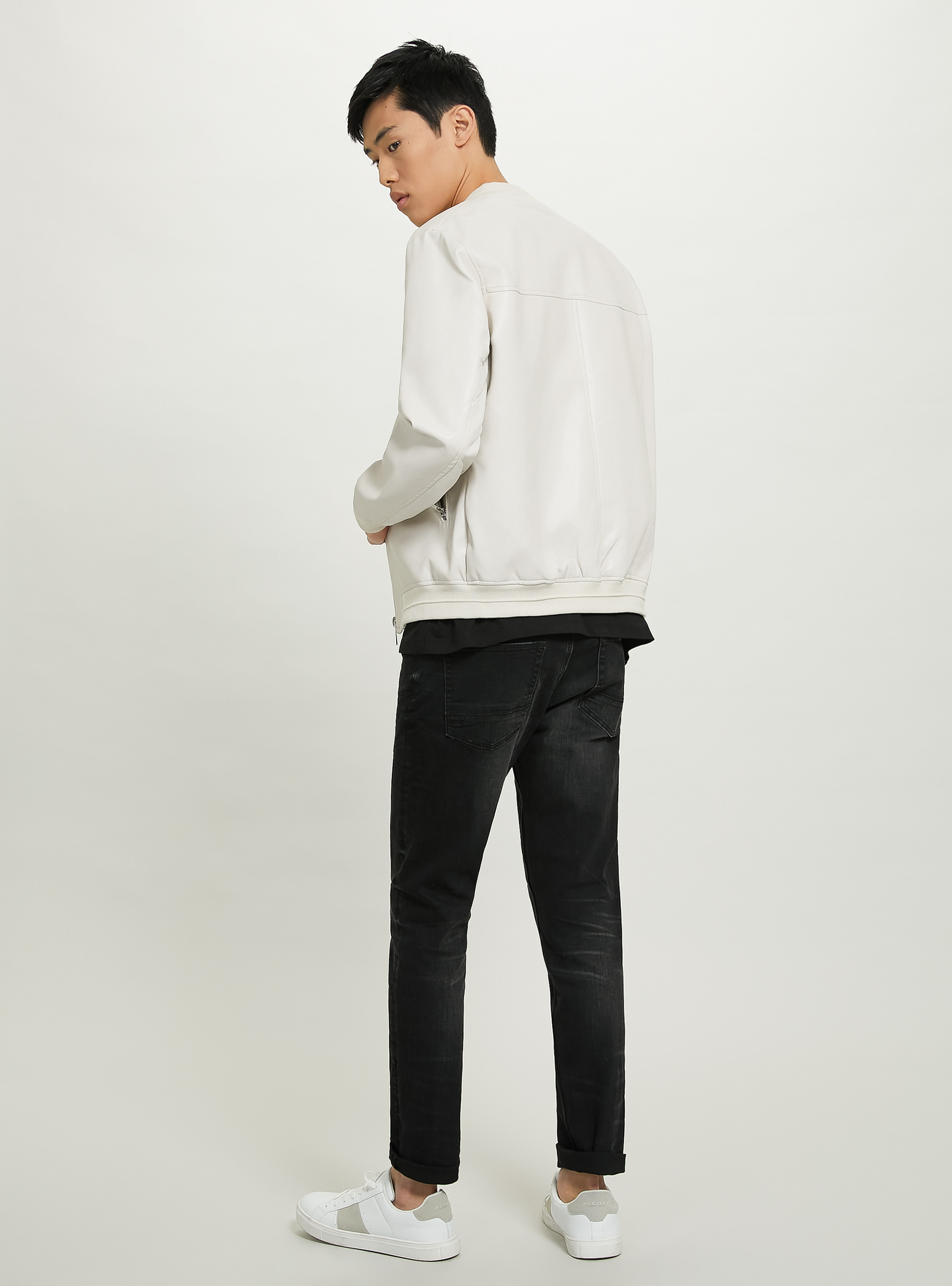 Blouson bombardier effet cuir, WH2 WHITE