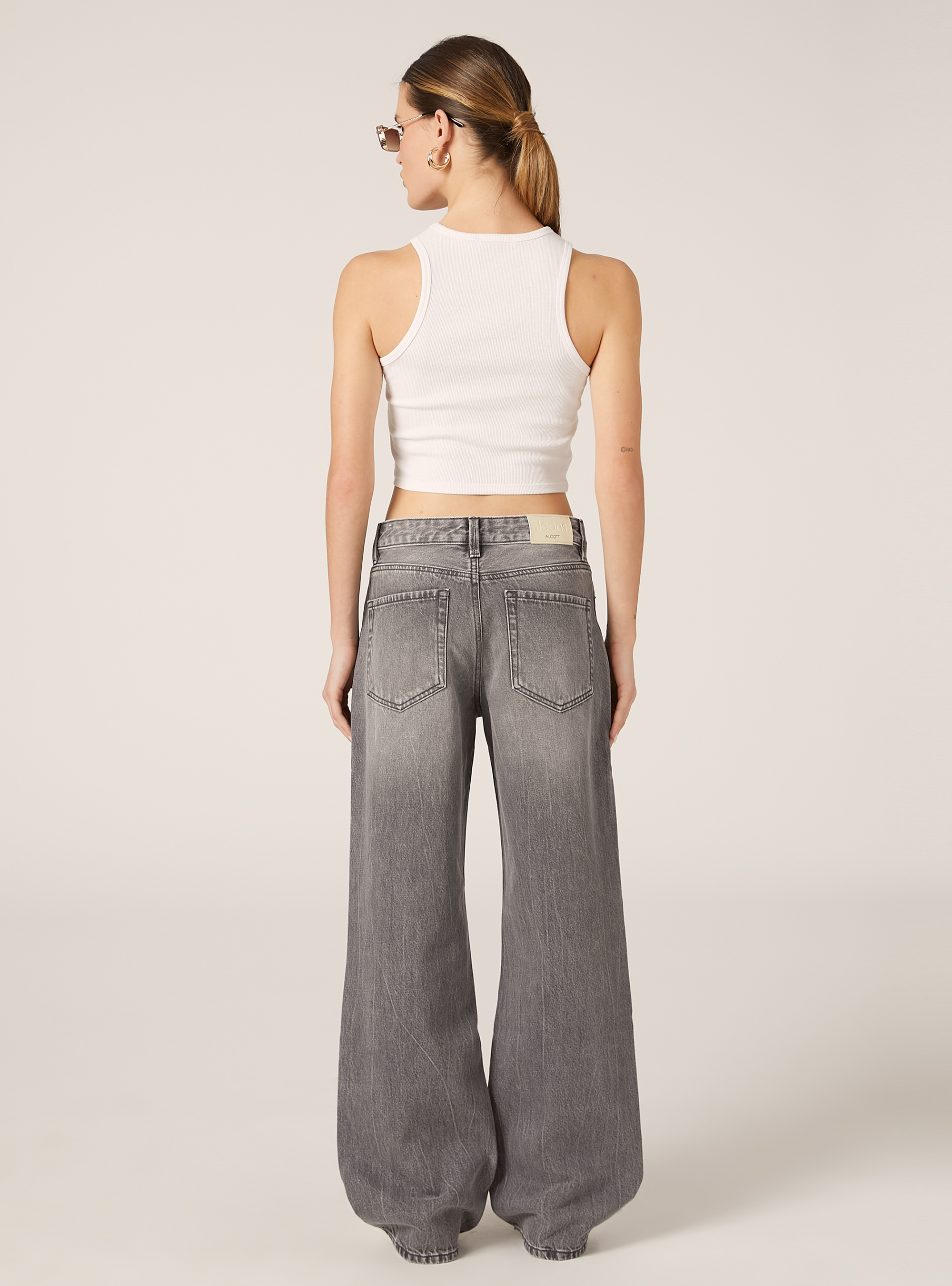 Straight wide fit jeans, D00G GREY