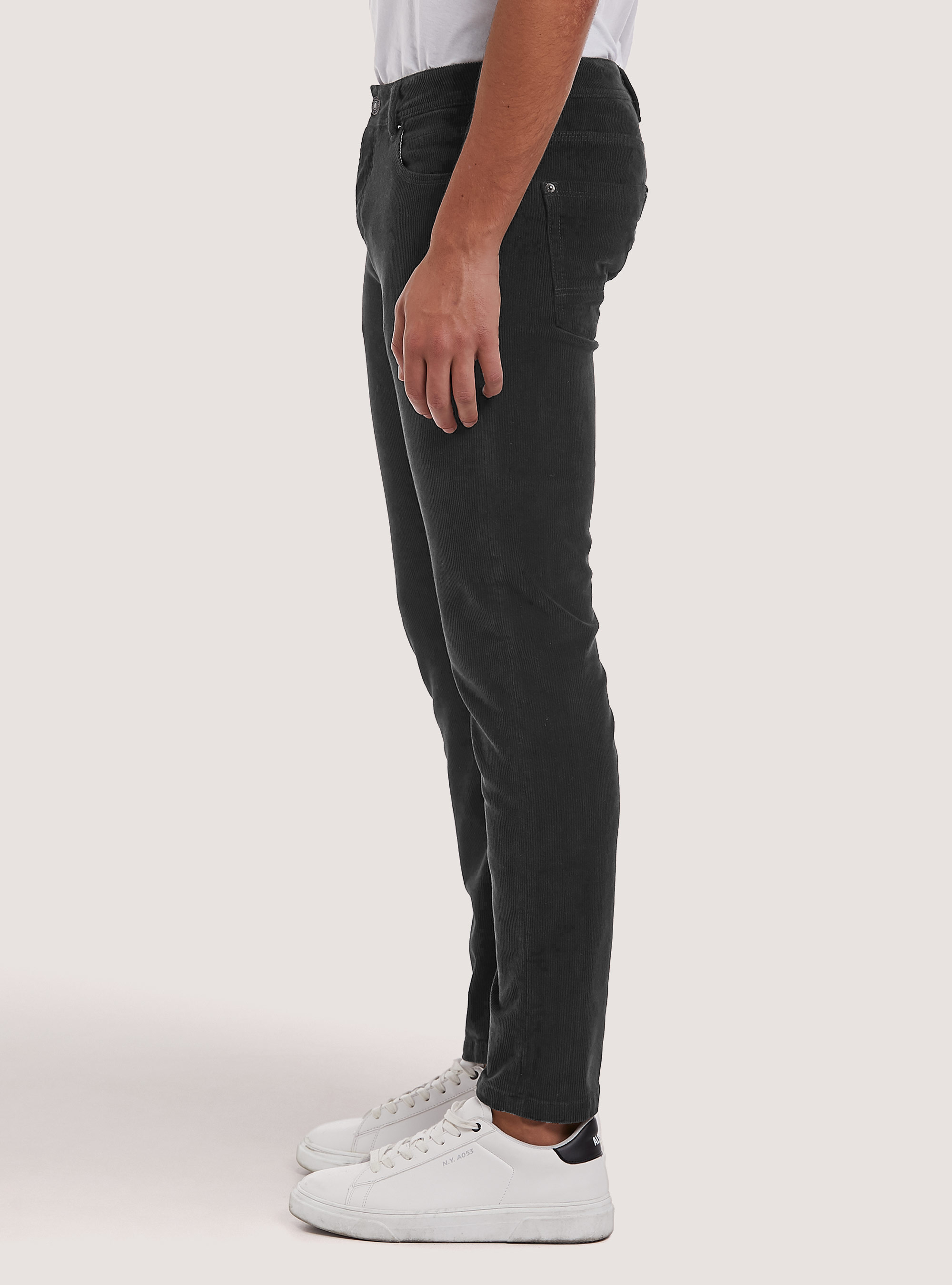 Pantaloni a coste Skynny fit, GY1 GREY DARK