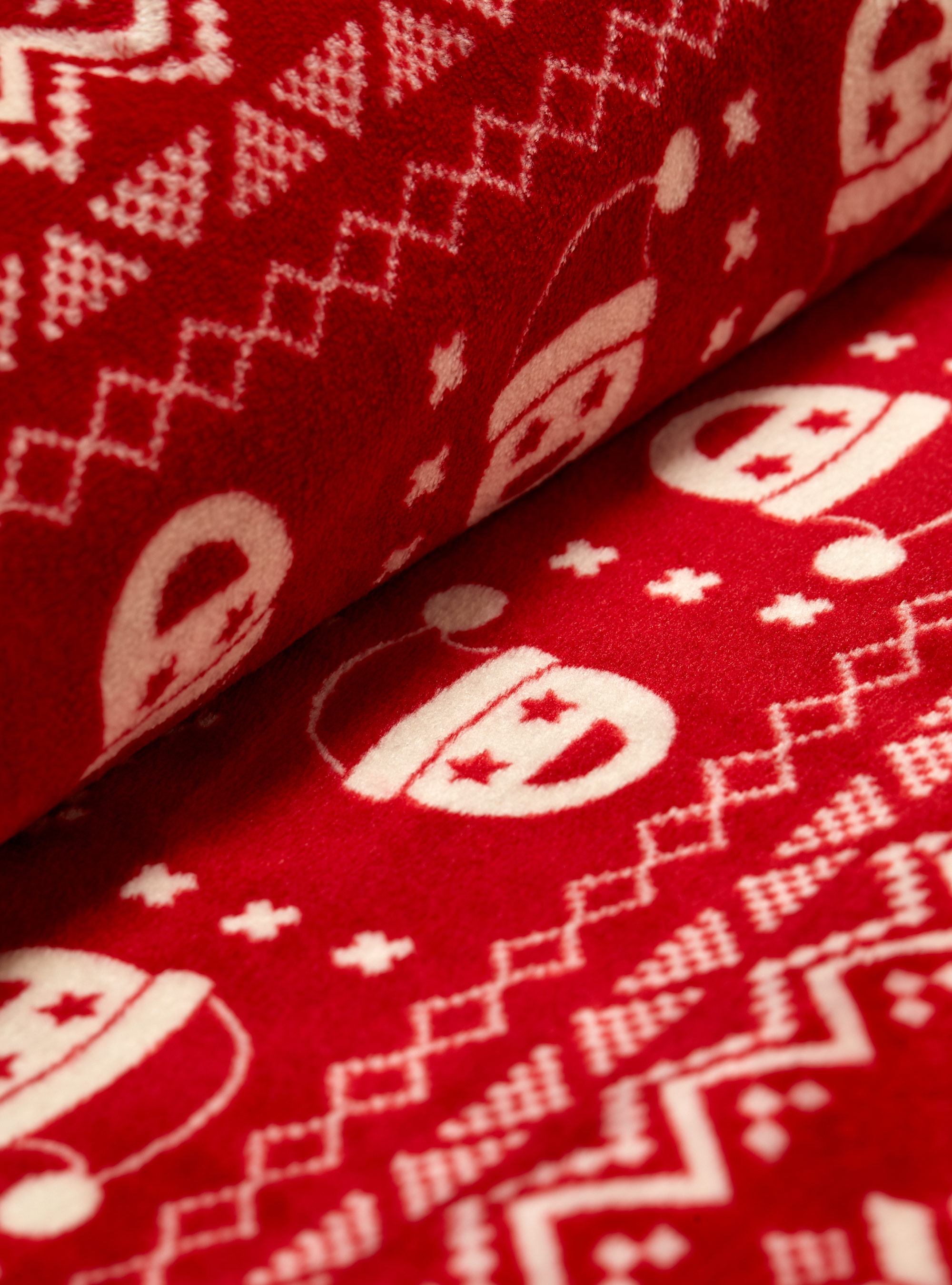 Plaid with all over print, SANTA