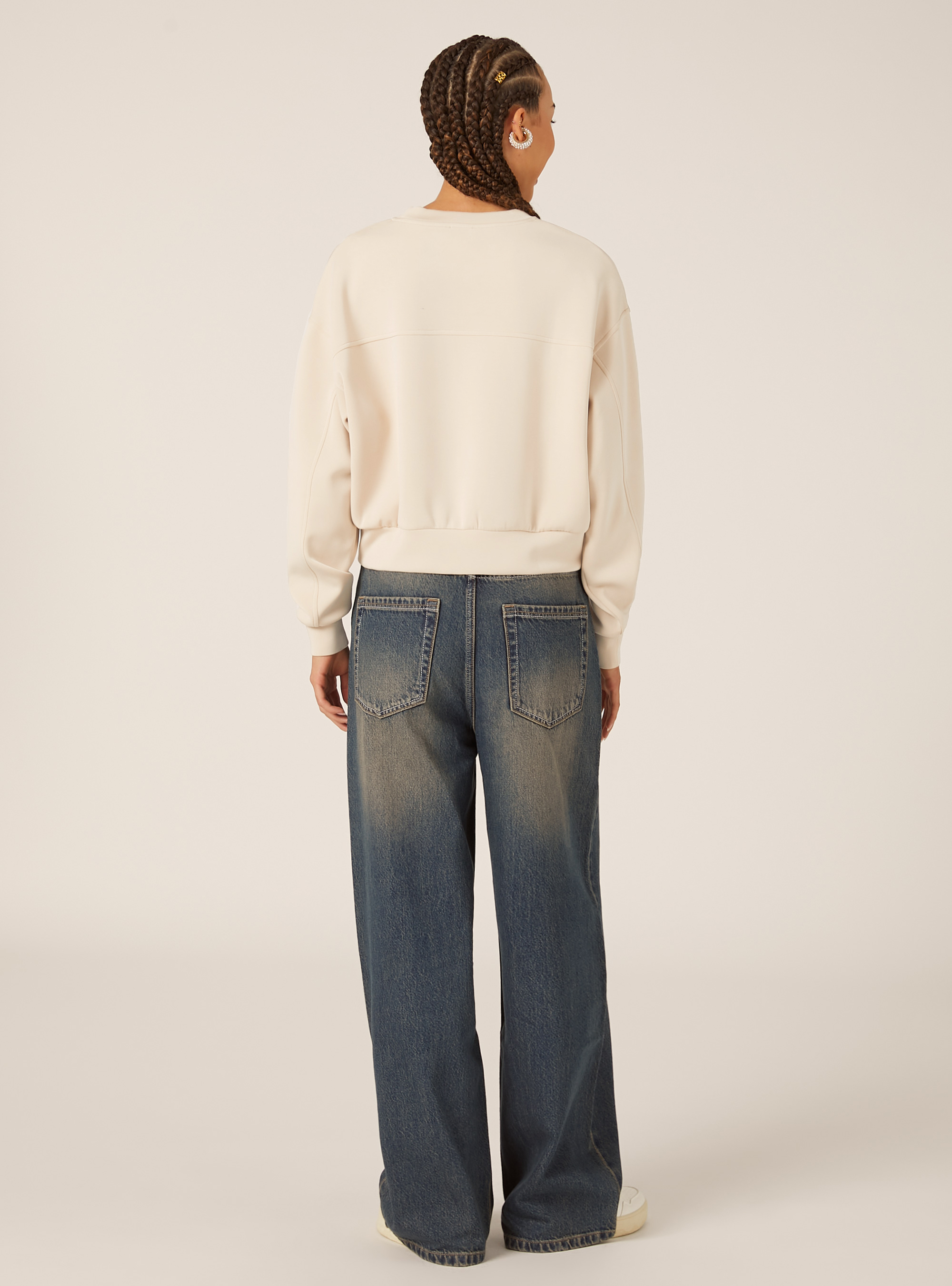 Soft touch sweatshirt, CR3 CREAM LIGHT