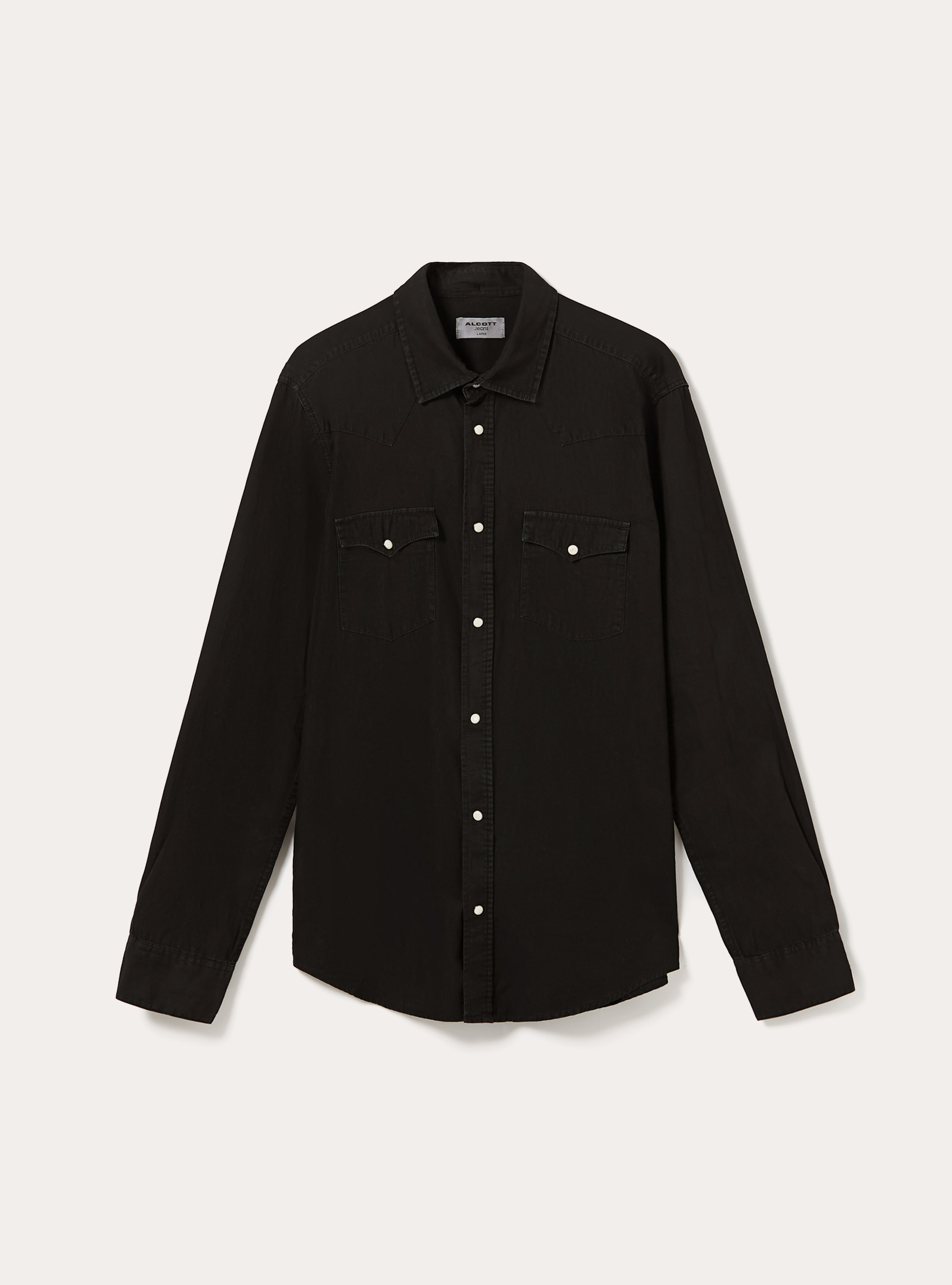 Denim shirt, D000 BLACK