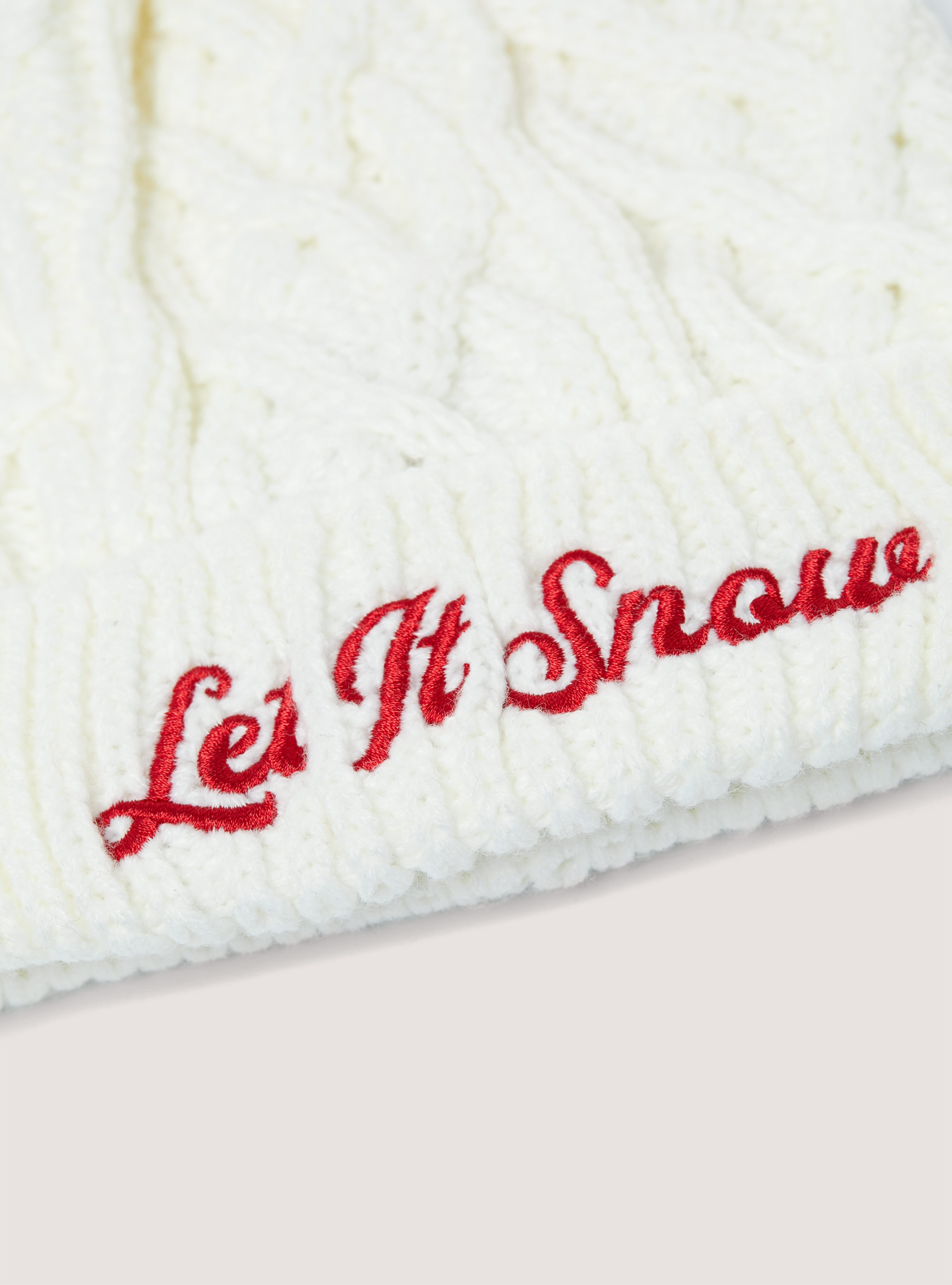 Cappello Christmas Collection con pon pon, WH2 WHITE