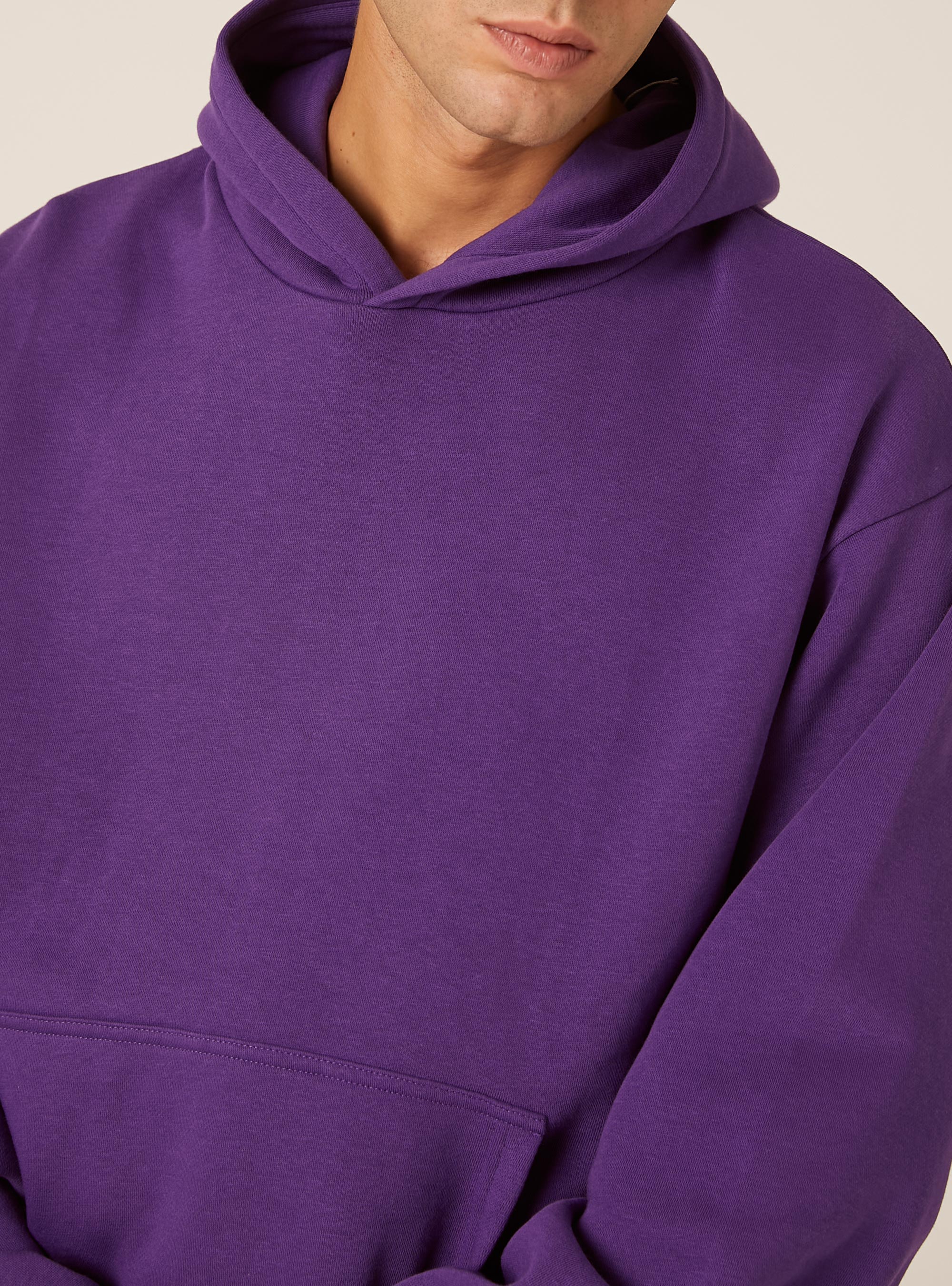 Felpa con cappuccio boxy fit, VI2 VIOLET MEDIUM