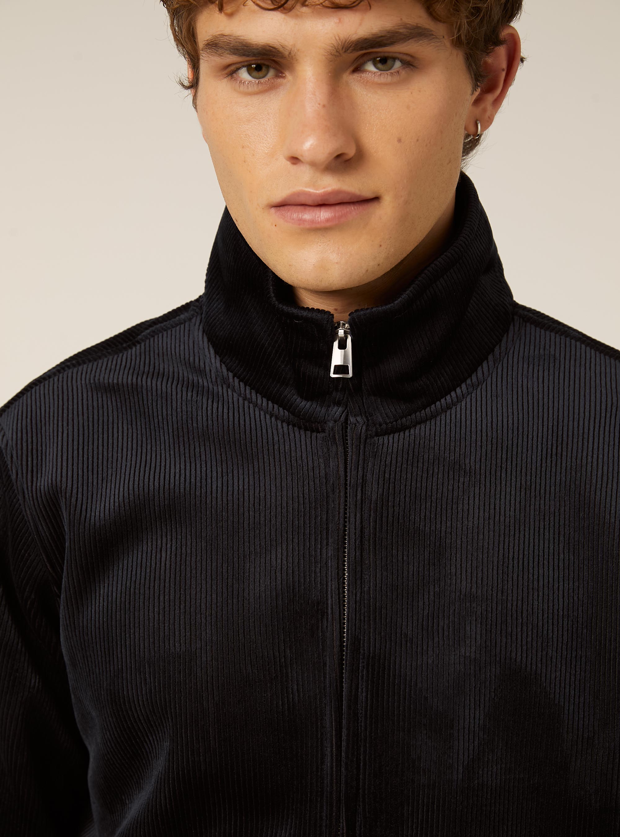 Sudadera con cremallera de pana, NA1 NAVY DARK