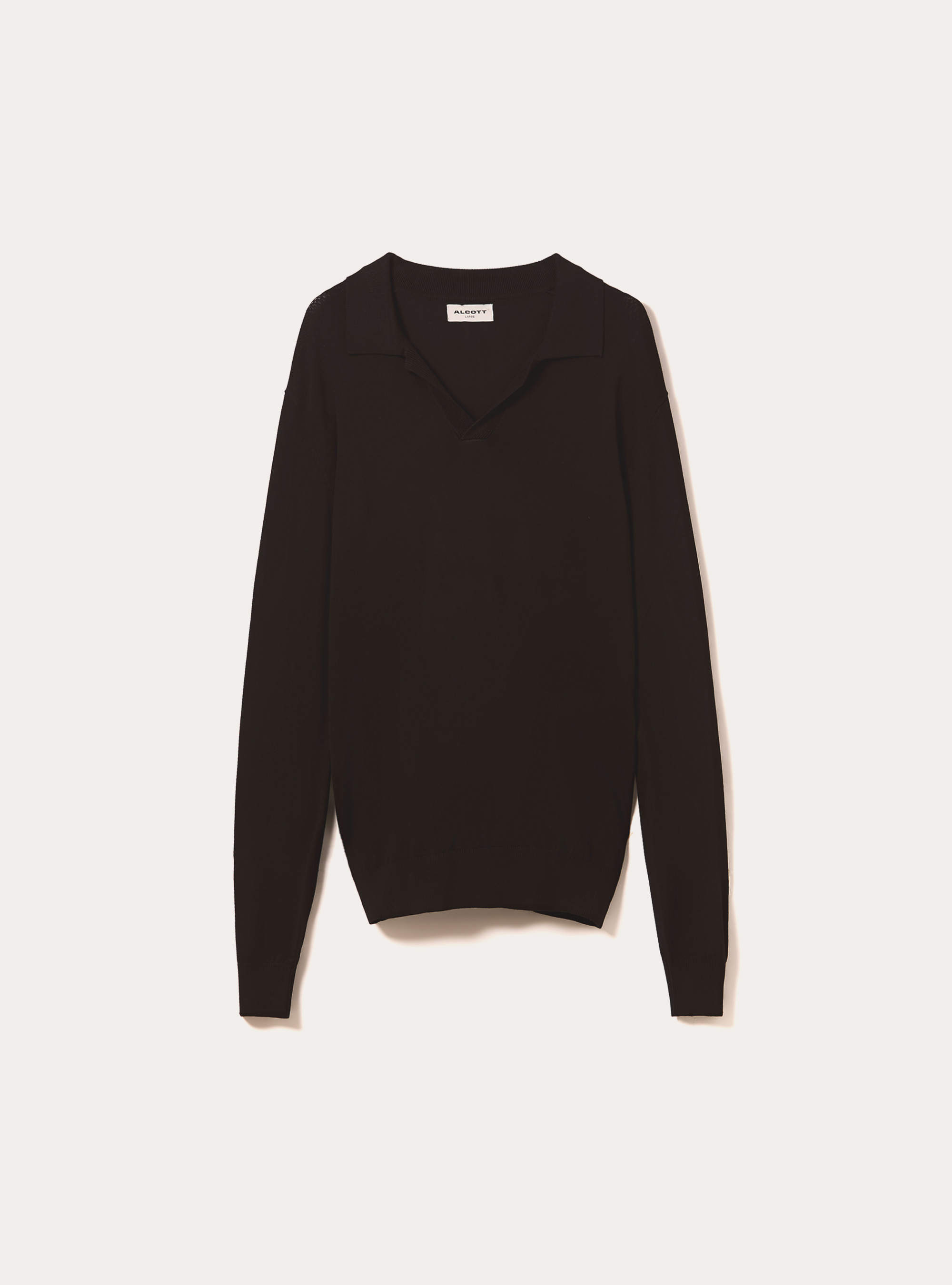 Polo de punto suave, BK1 BLACK