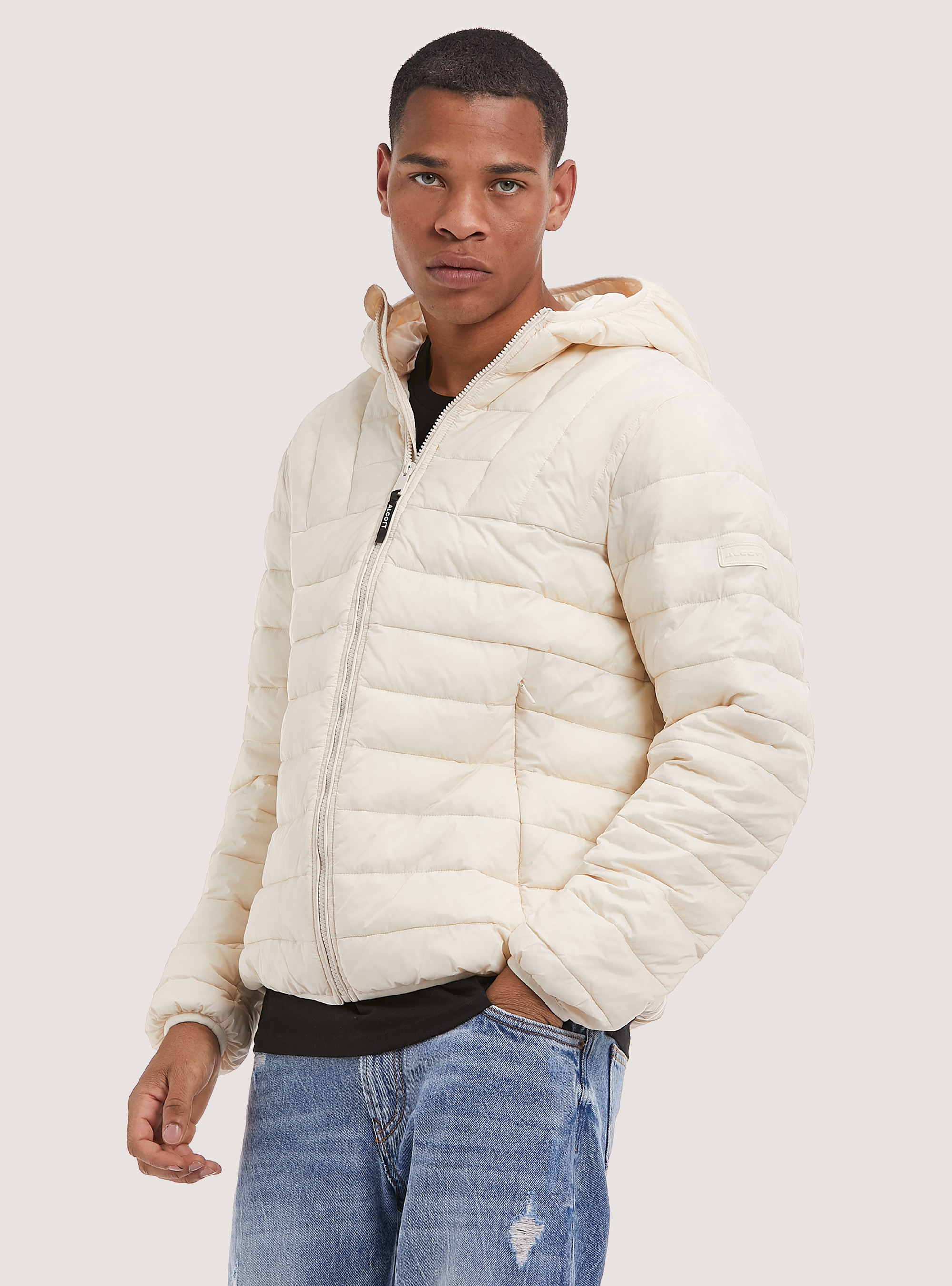 Jacket with recycled padding, WH1 OFF WHITE