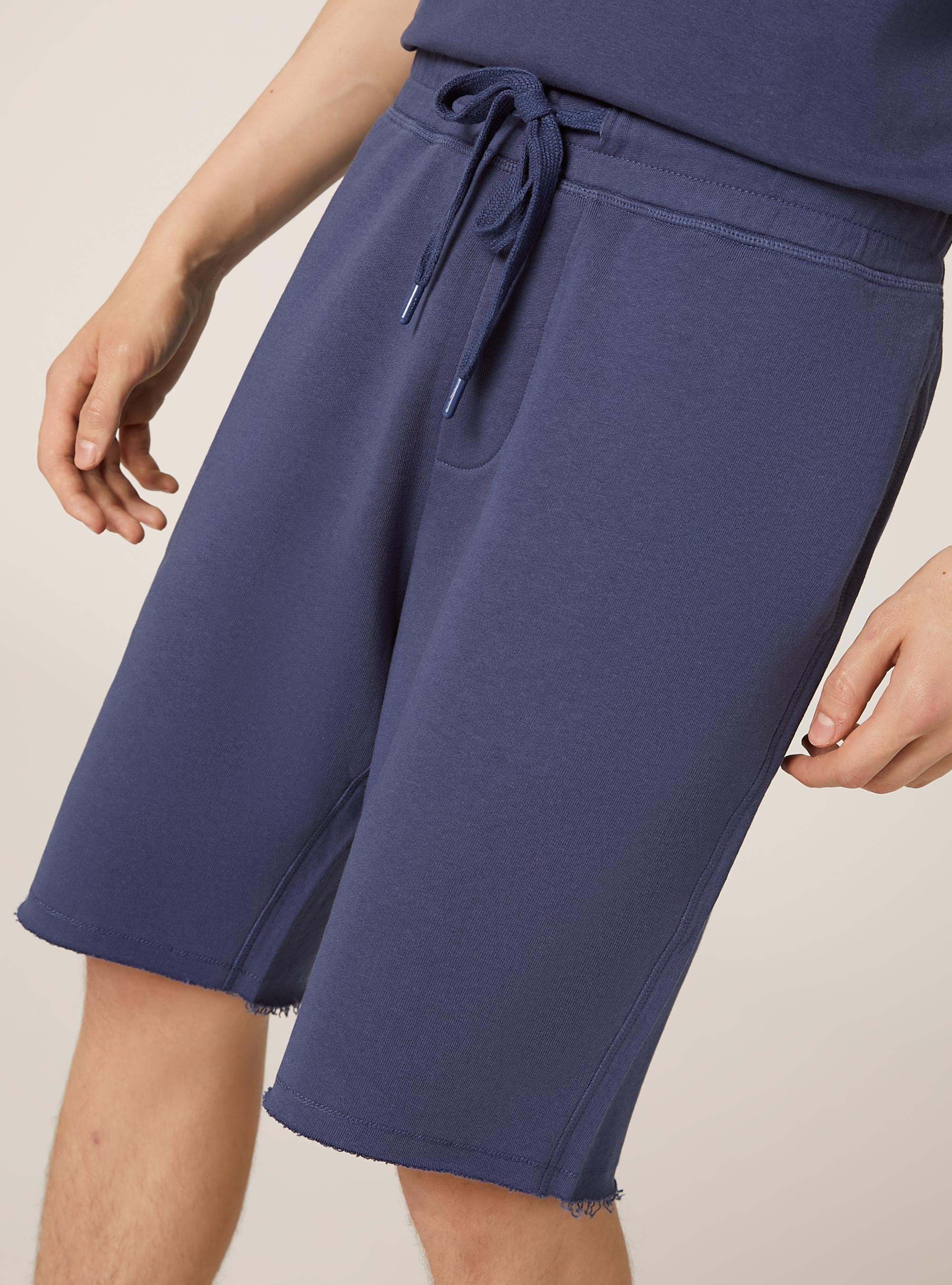 Bermuda jogger in cotone, BL3 BLUE LIGHT