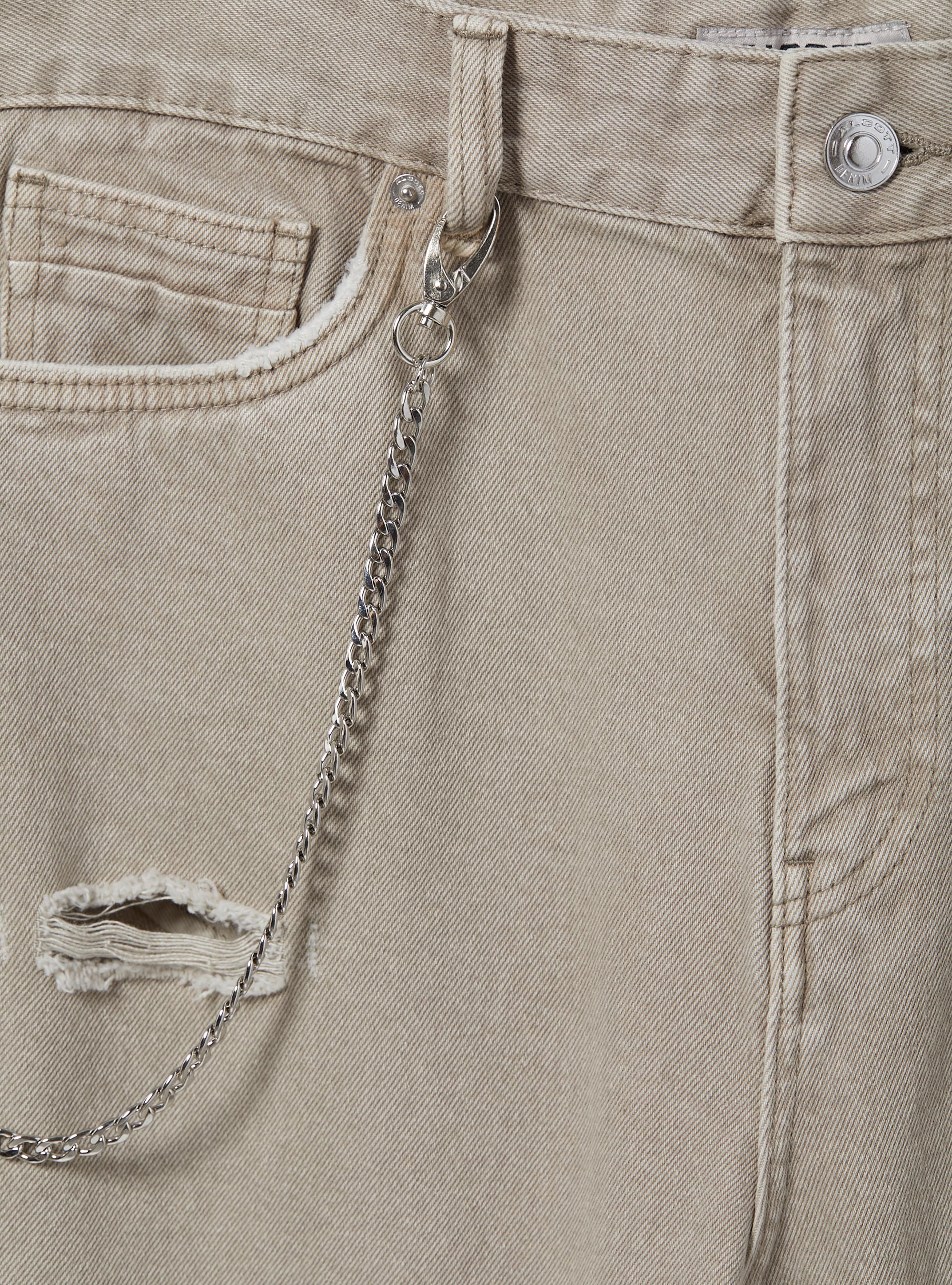 Vaqueros relaxed fit con cadena, SA2 SAND MEDIUM