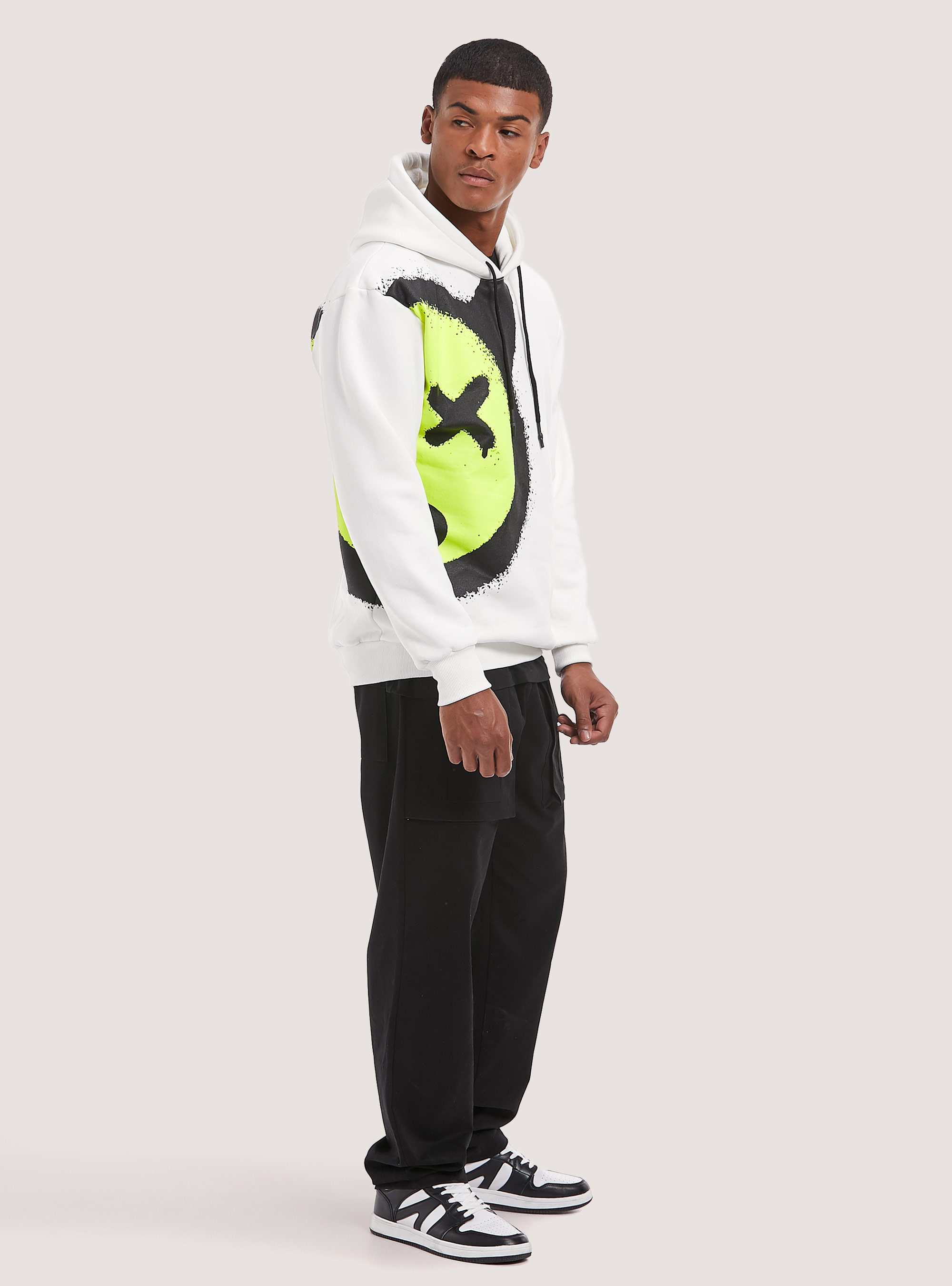 Felpa con stampa Smile Collection, WH2 WHITE