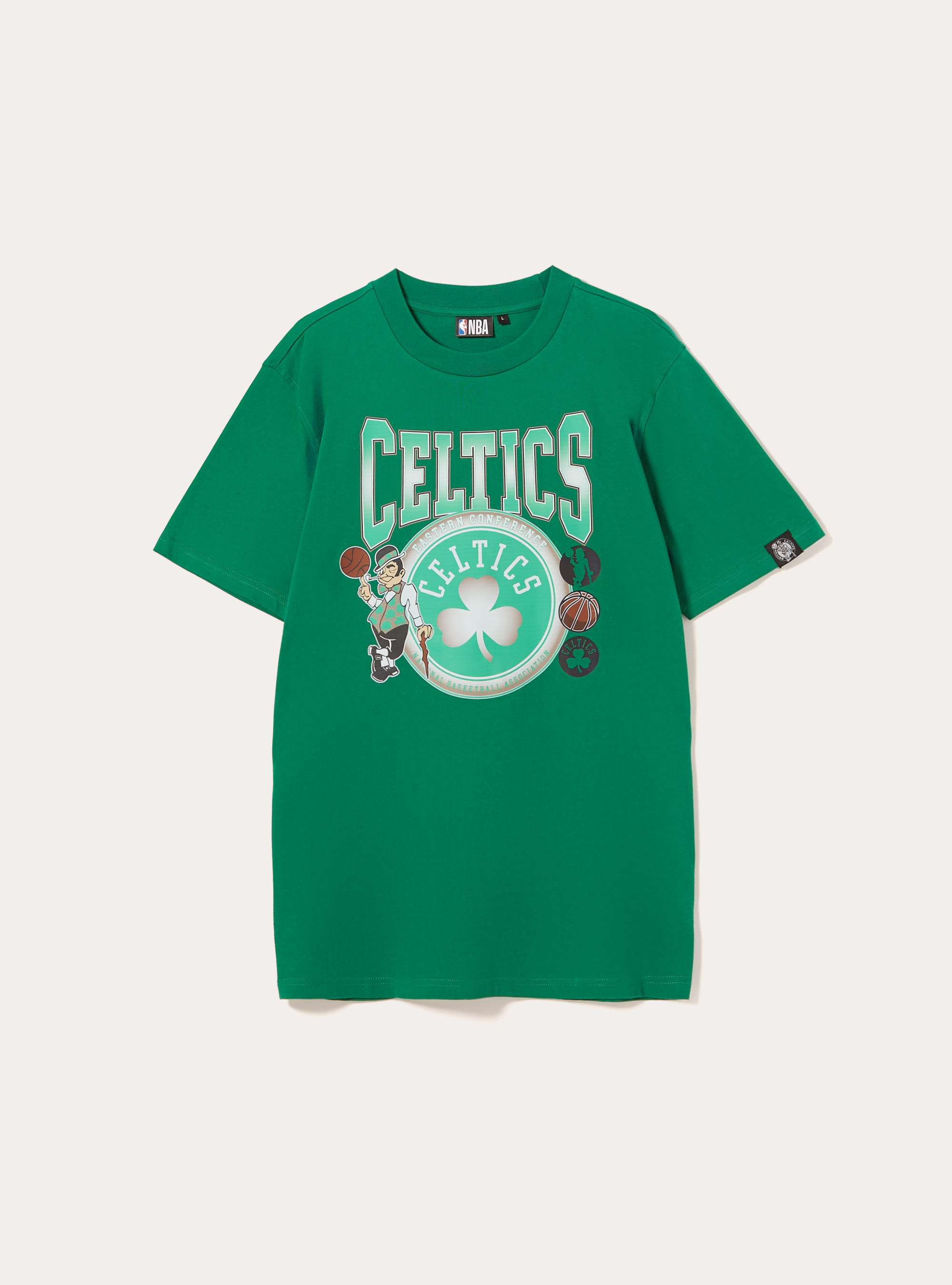 Camiseta de algodón con estampado NBA / Alcott, GN2 GREEN MEDIUM