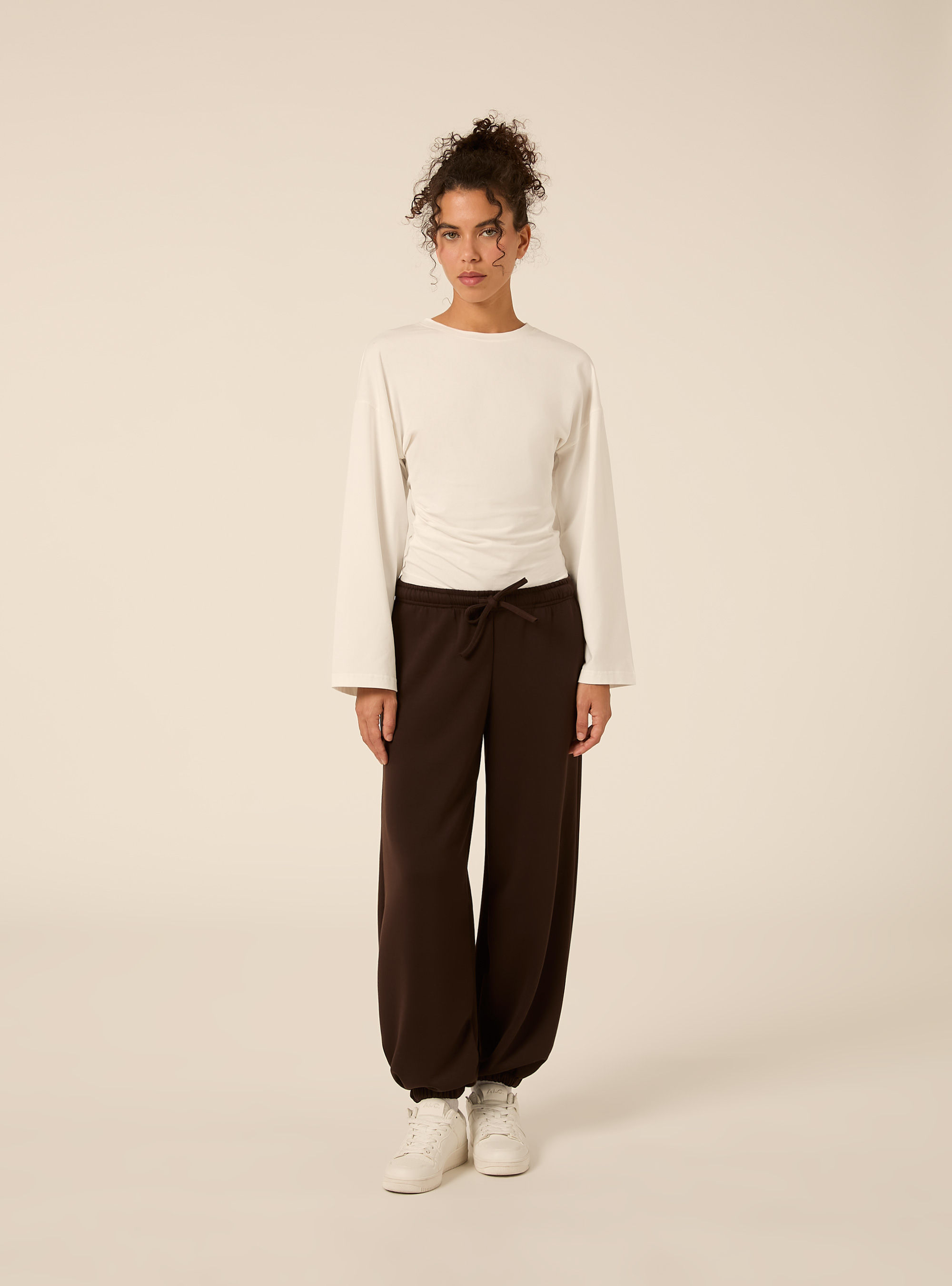 Pantaloni jogger balloon, MARRONE SCURO