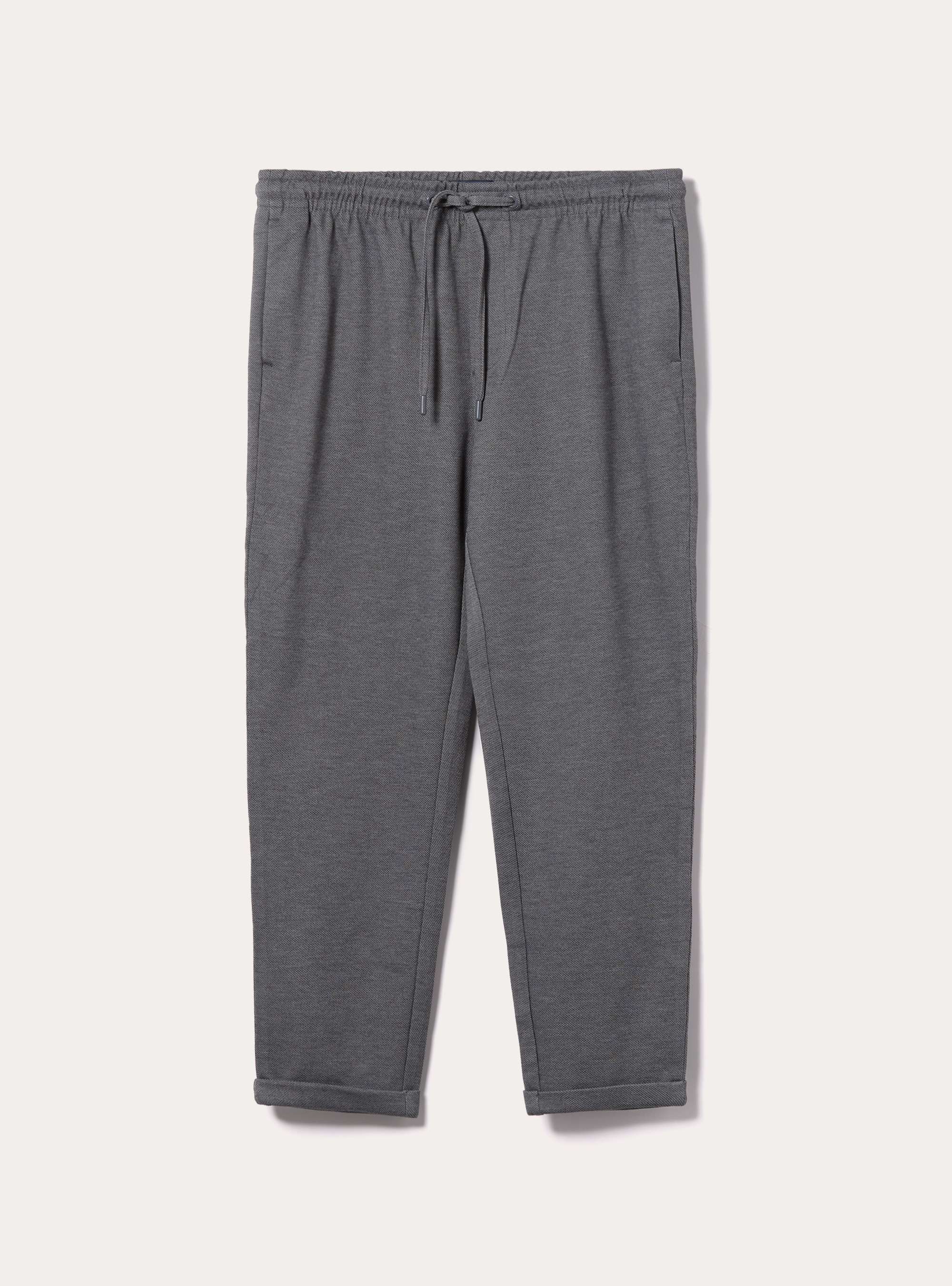 Pantalon avec texture nid d'abeille, MGY1 GREY MEL DARK