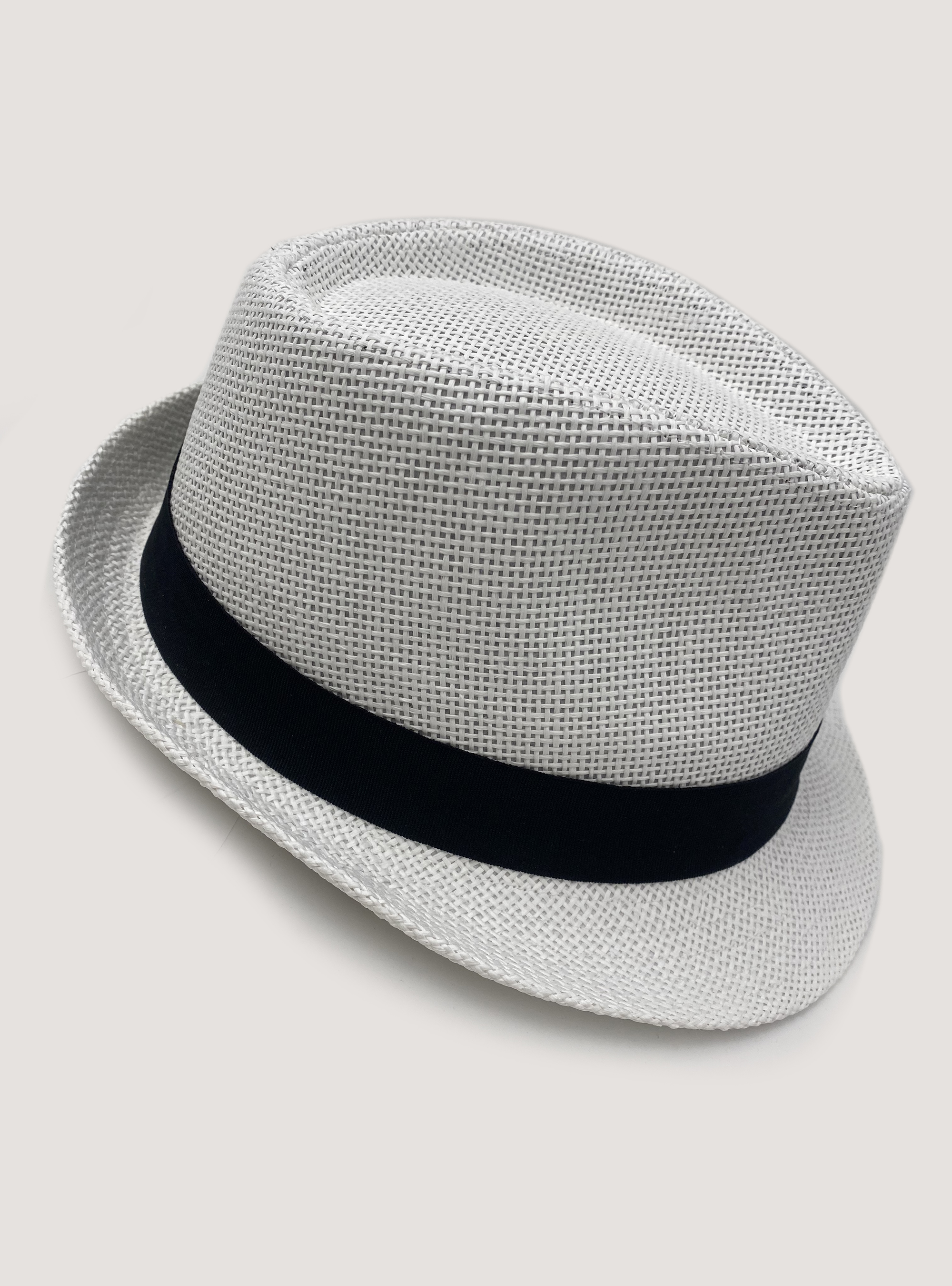 Raffia-effect hat, WHITE