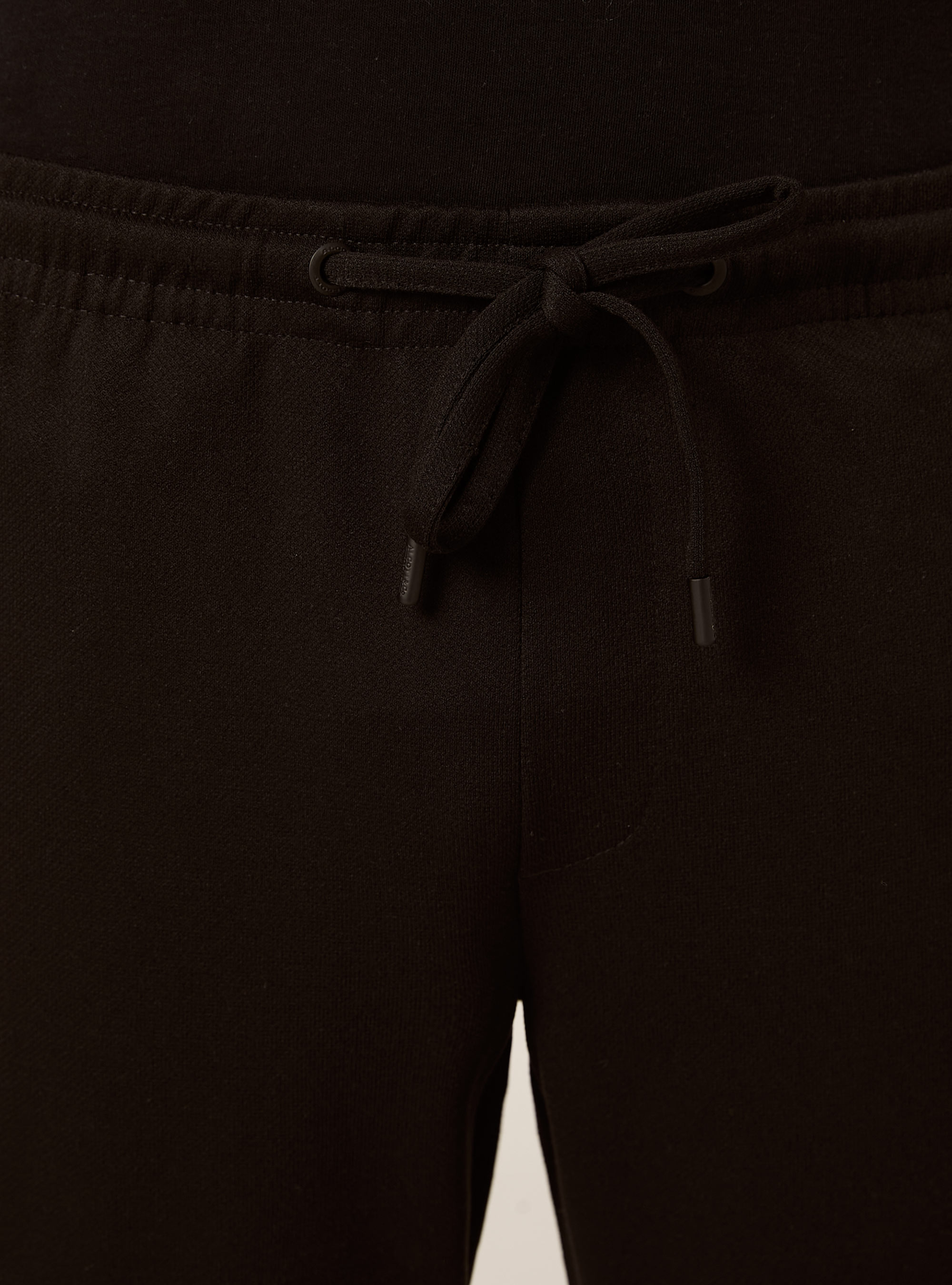 Pantaloni con vita jogger honeycomb, NERO