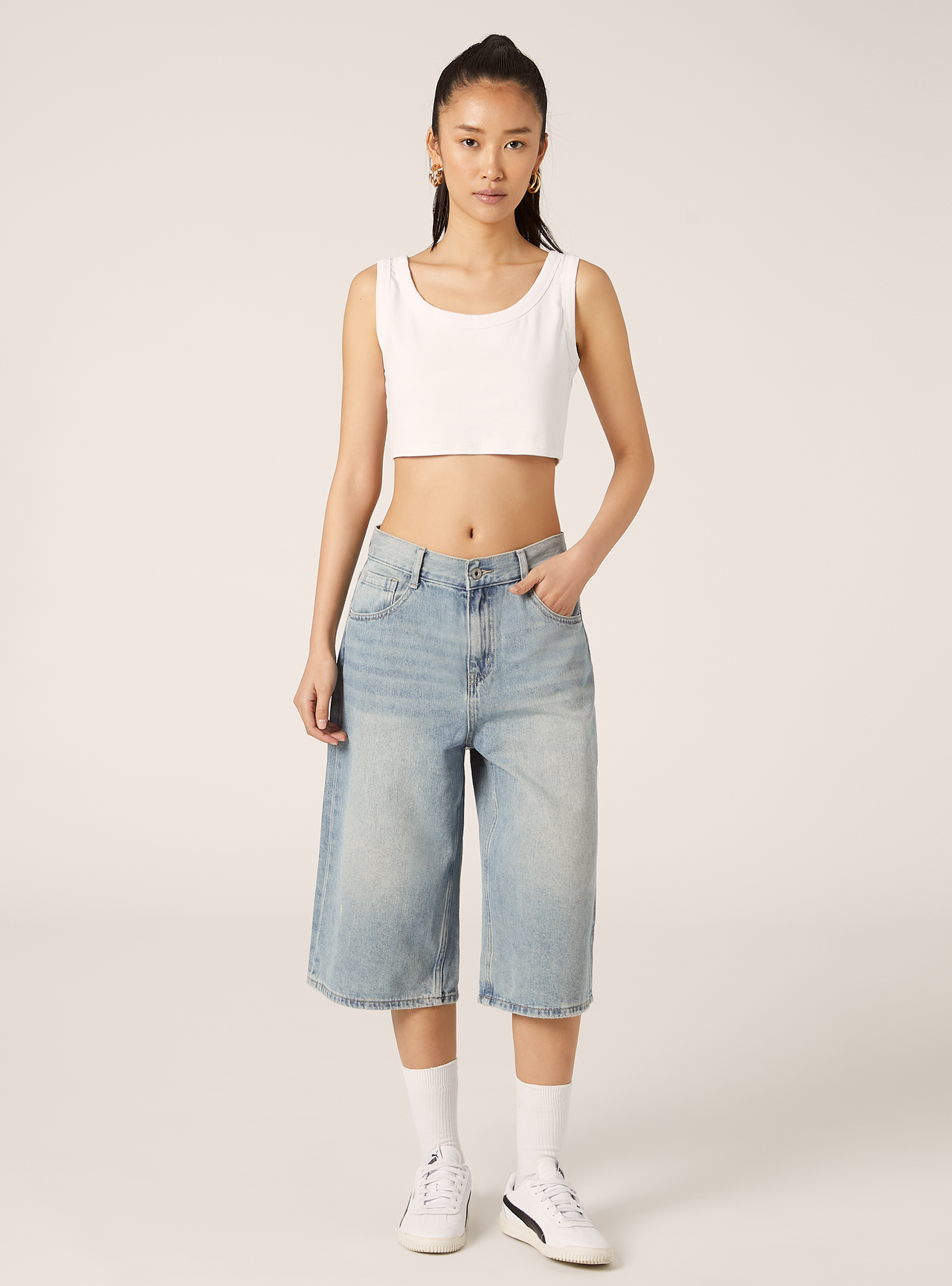 Denim Bermuda Shorts | Alcott | Women's Skirts and Shorts
