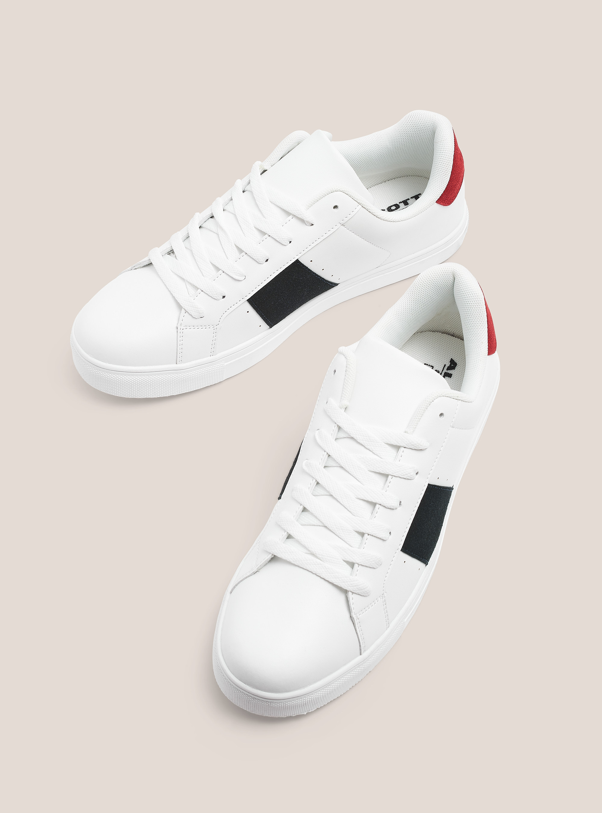 Sneaker mit kontrastierendem Seitenband, C004 WHITE