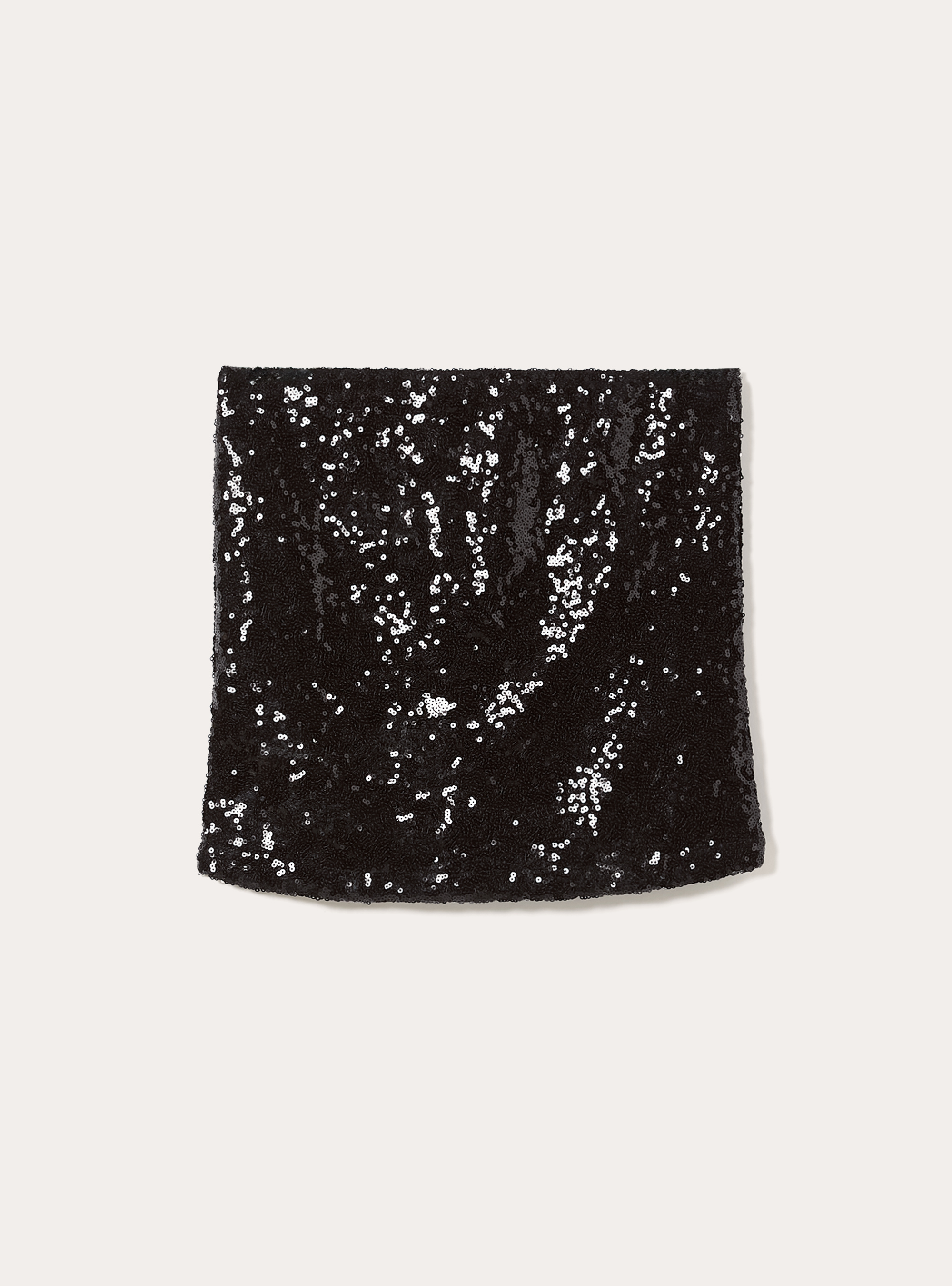 Top a fascia in paillettes, BK1 BLACK
