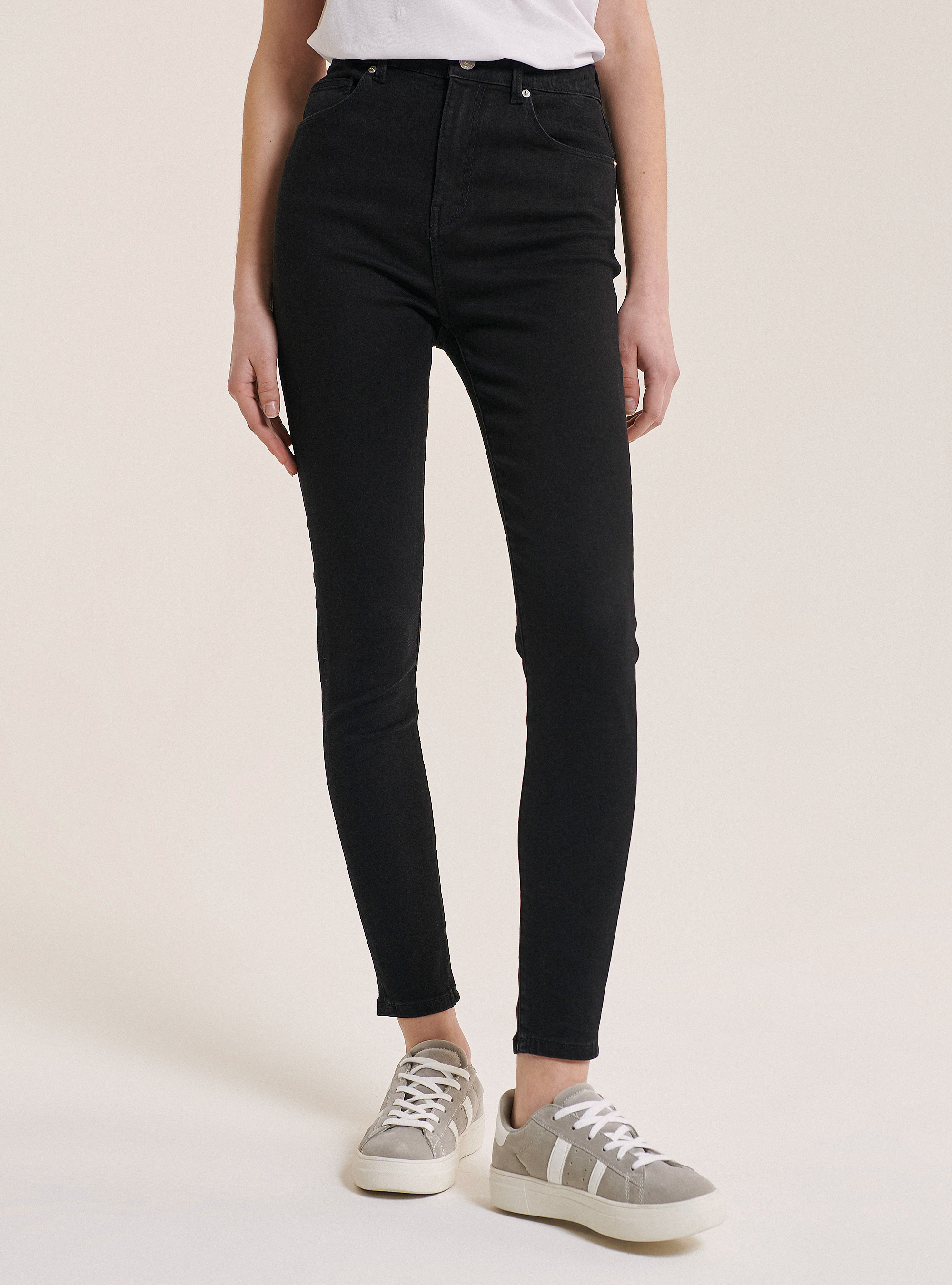 Jeans super hight waist, NERO