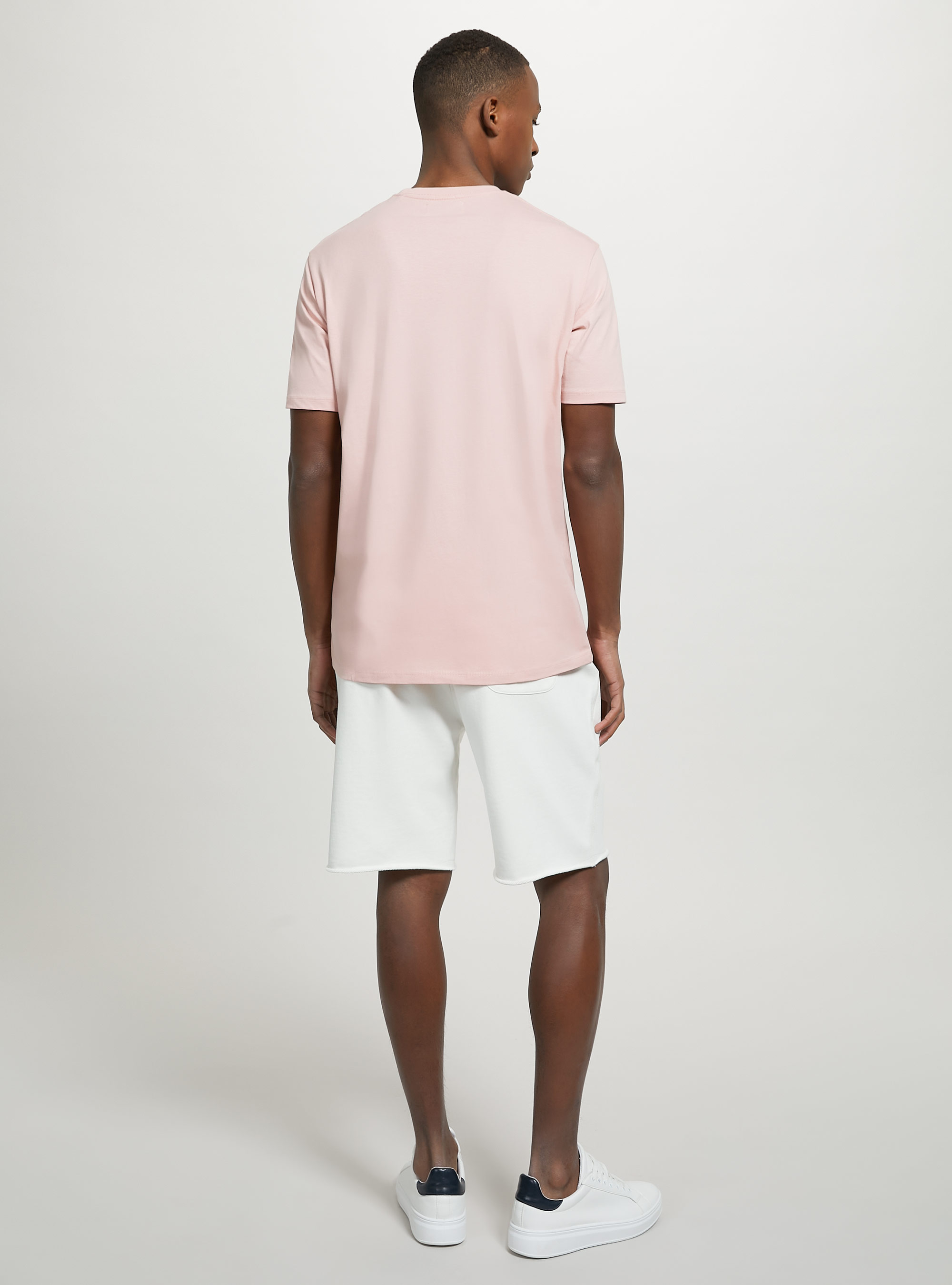 Camiseta de algodón con cuello redondo, PK3 PINK LIGHT