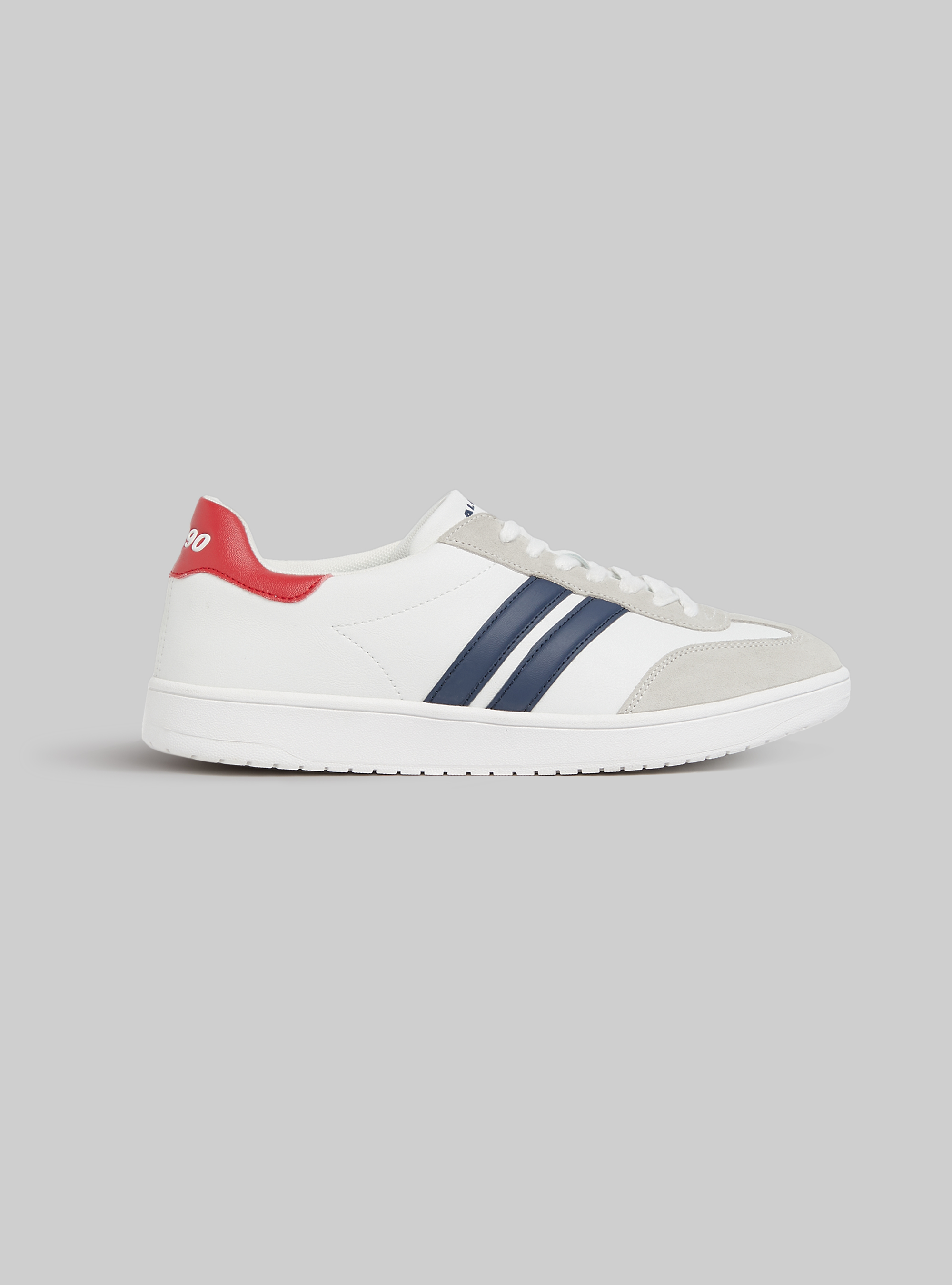 Sneakers con bande laterali, WH2 WHITE