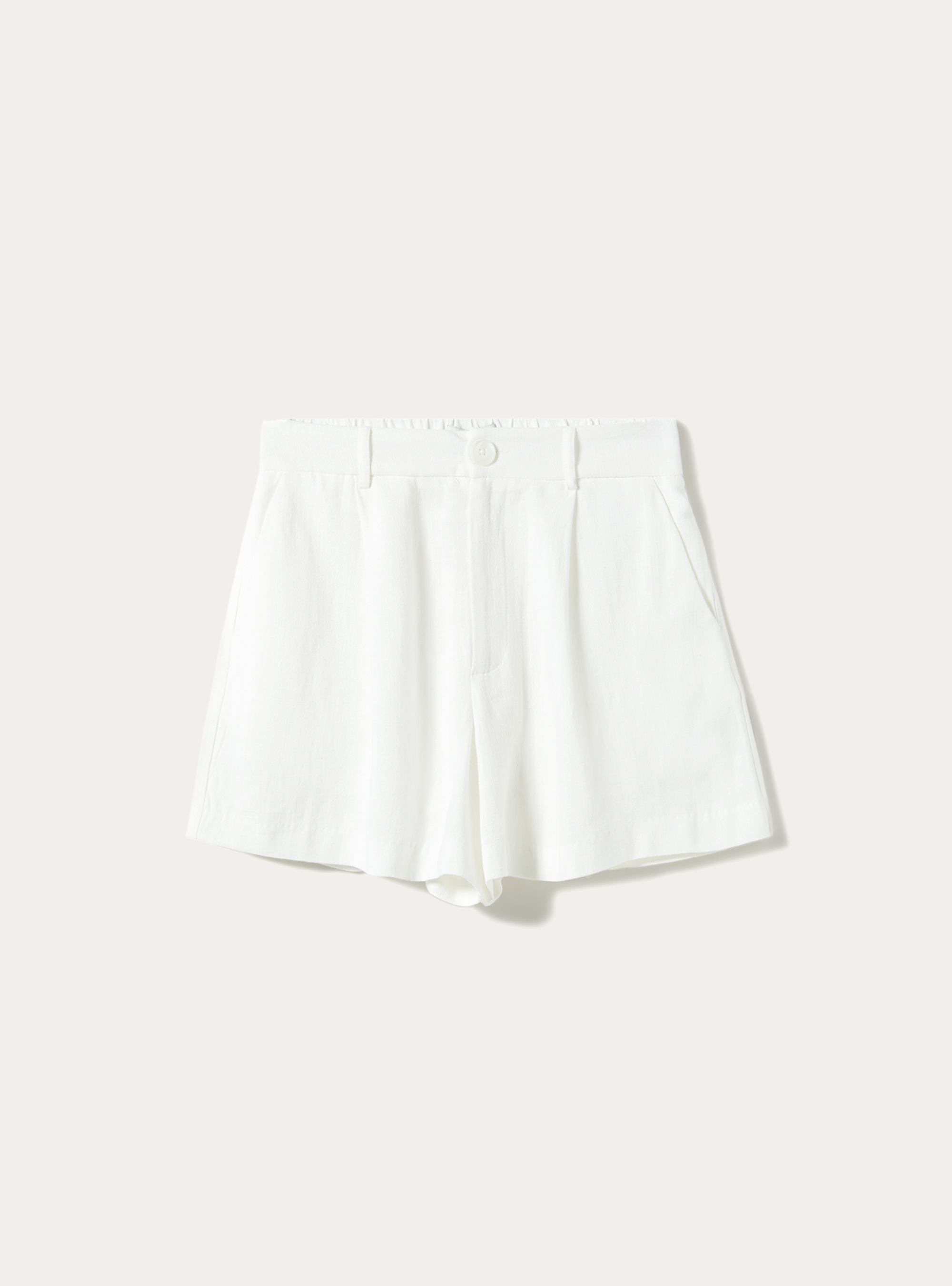 Linen blend soft shorts, WH1 OFF WHITE