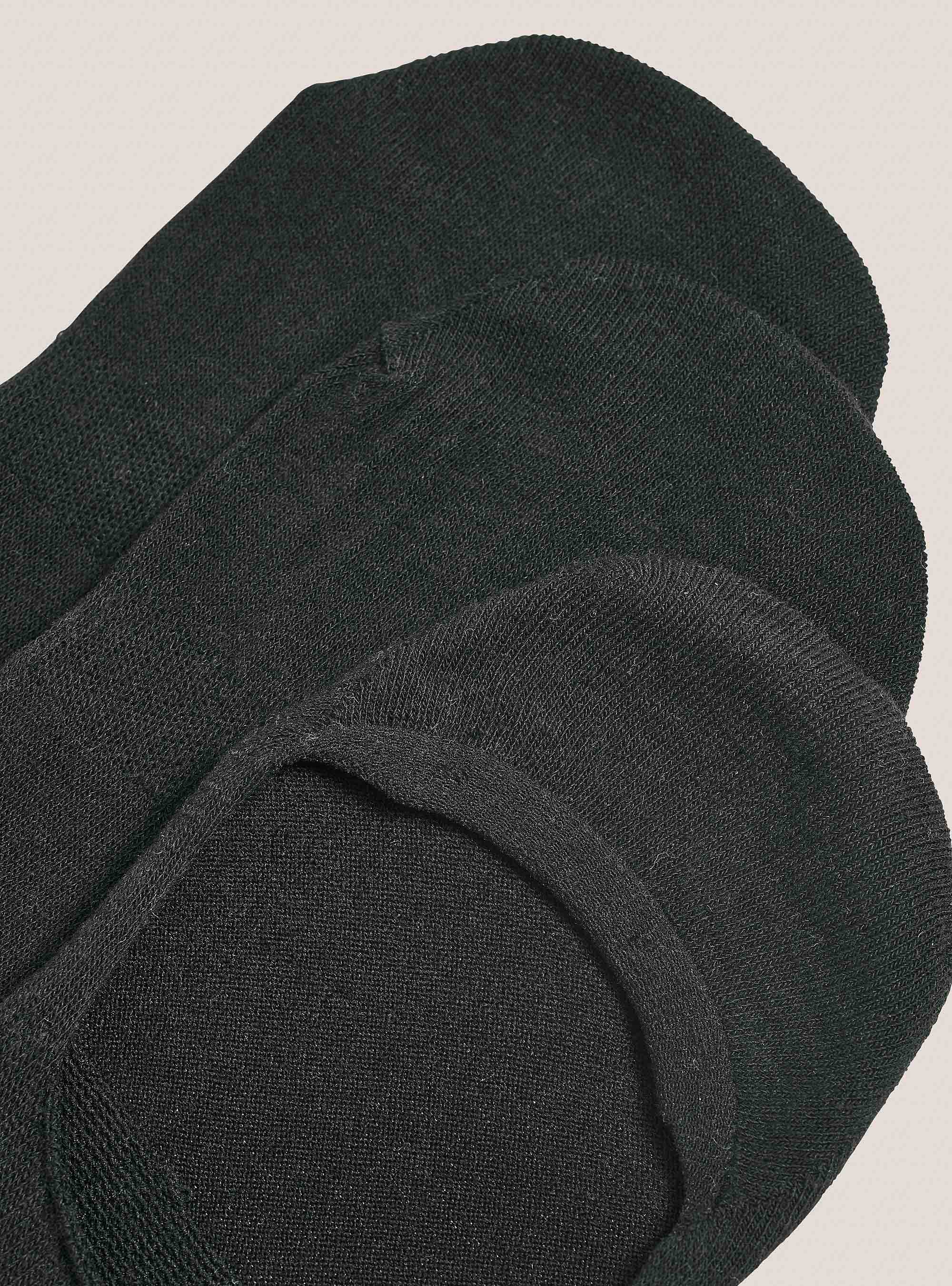 Set 3 pairs of footsies socks, BK1 BLACK