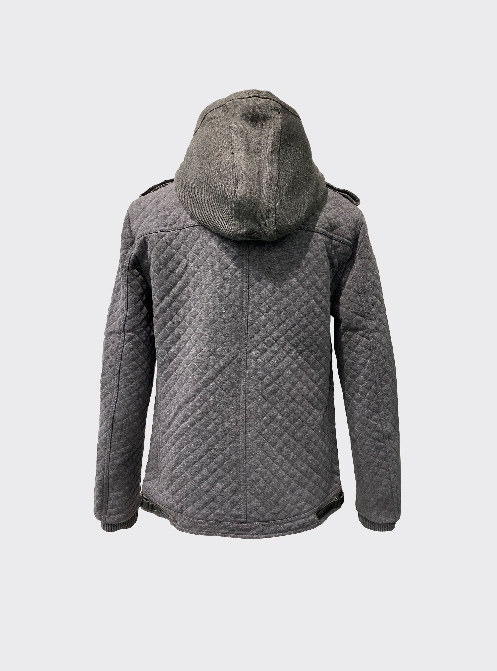 Giubbotto con cappuccio punto Milano, GREY MELANGE