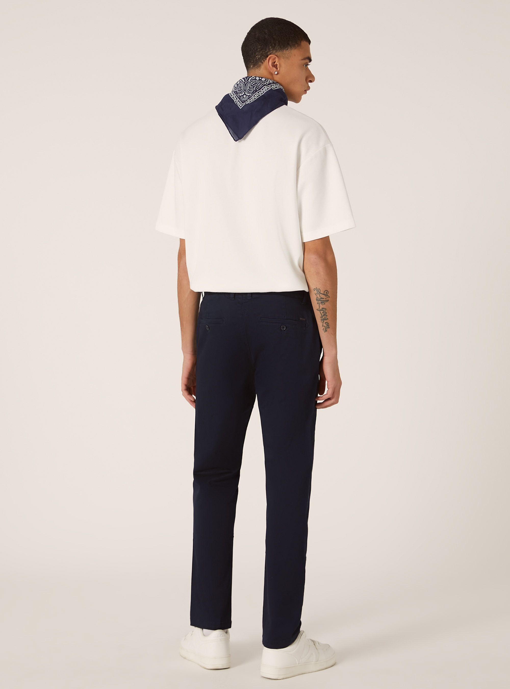 Skinny fit stretch twill chinos, BL1 BLUE DARK