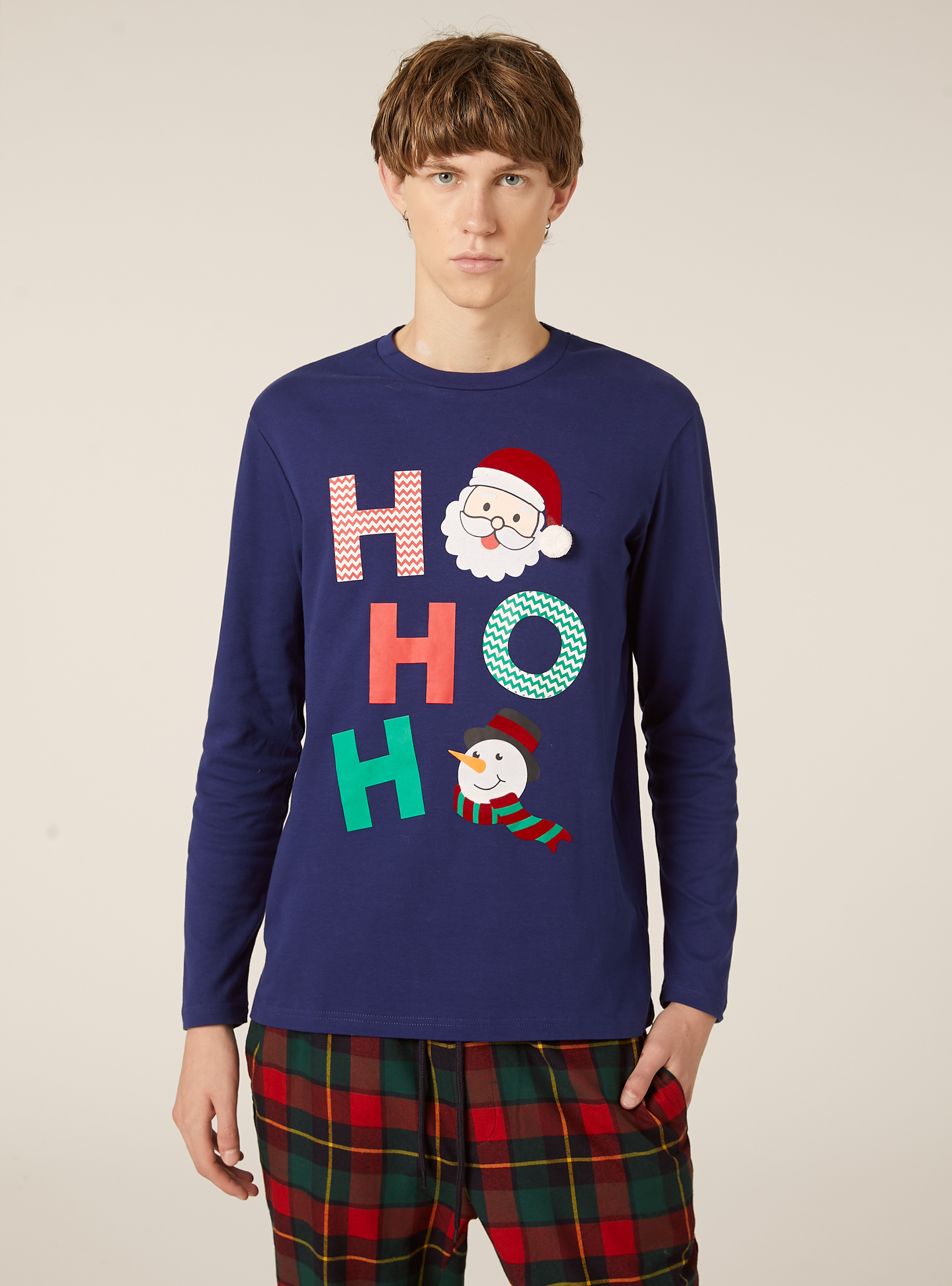 Pigiama natale con stampa, NA1 NAVY DARK