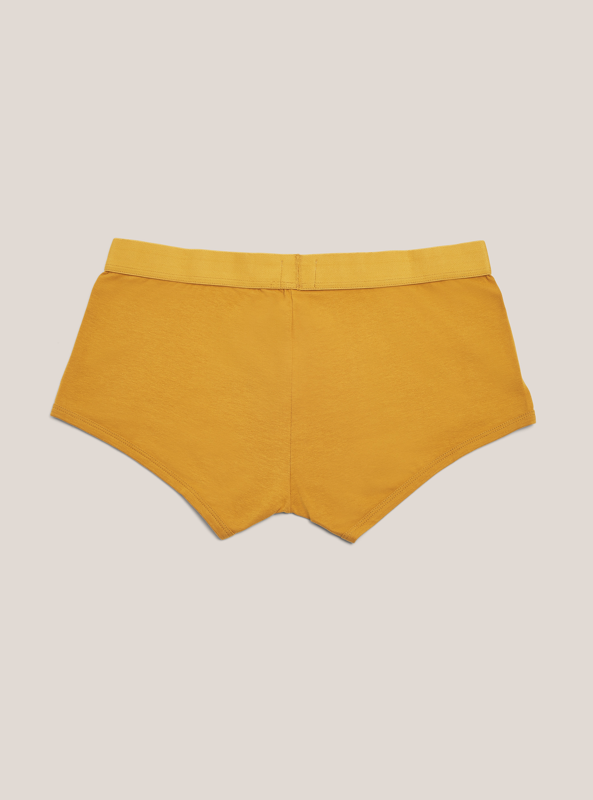 Stretch cotton boxer shorts with logo, HONEY