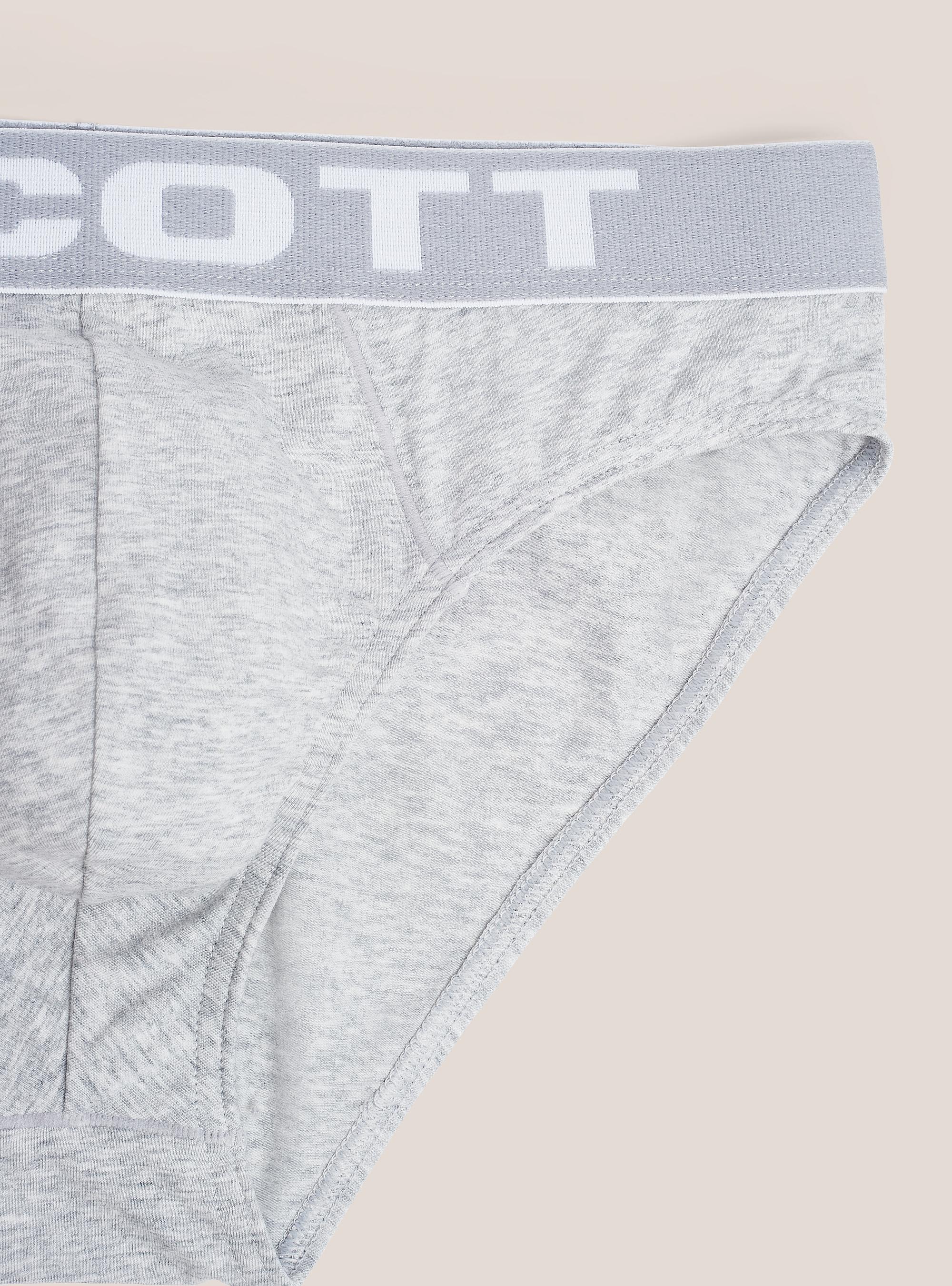 Slip en coton élastique avec logo, C148 ICE MELANGE