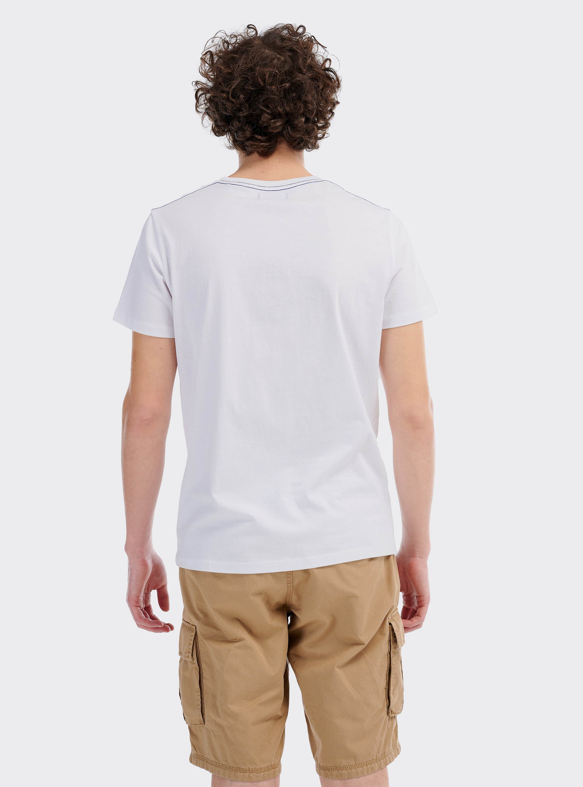 Maglietta con stampa vespa e logo Alcott, BIANCO