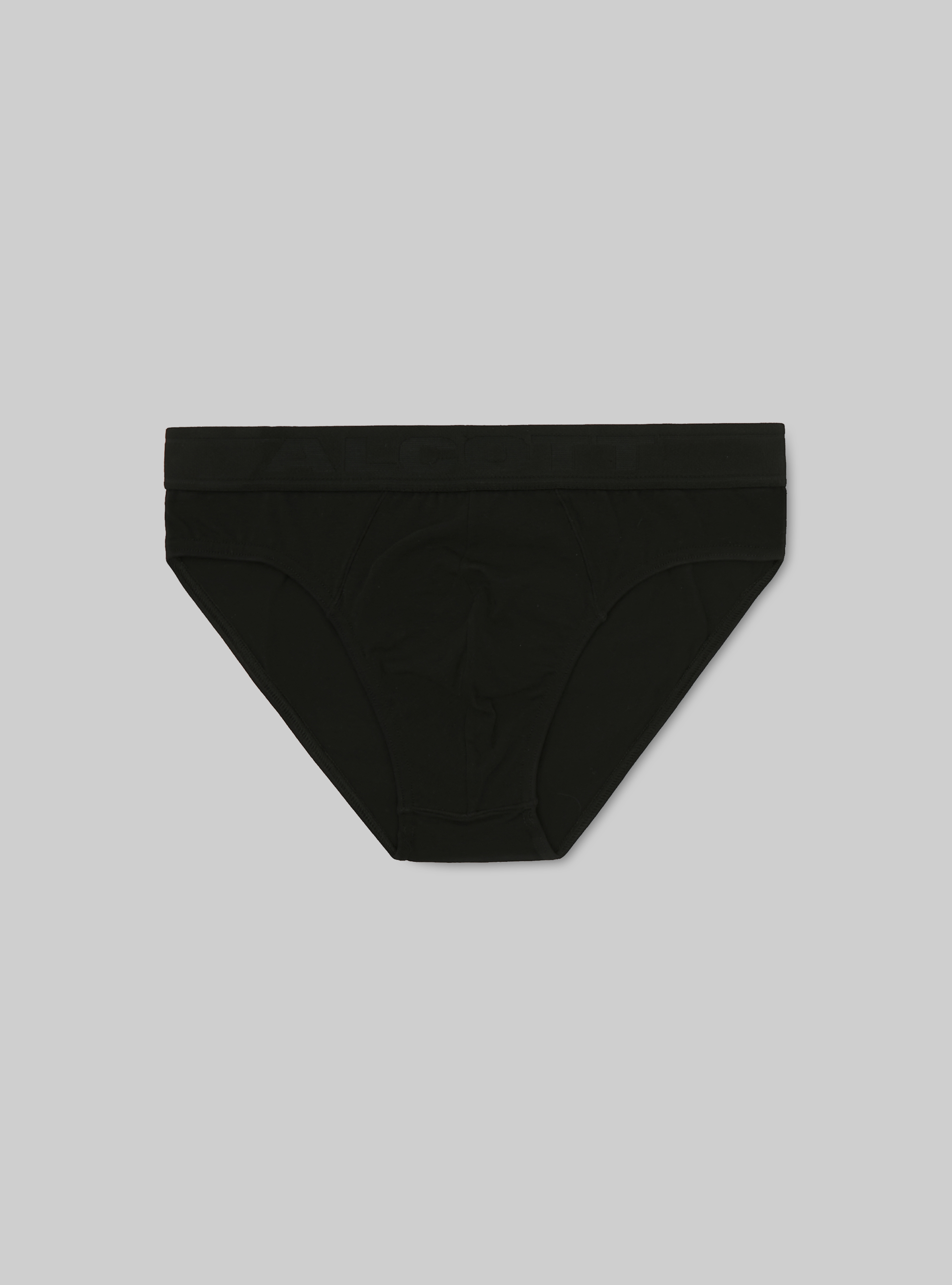 Stretch cotton briefs with logo, BK1 BLACK