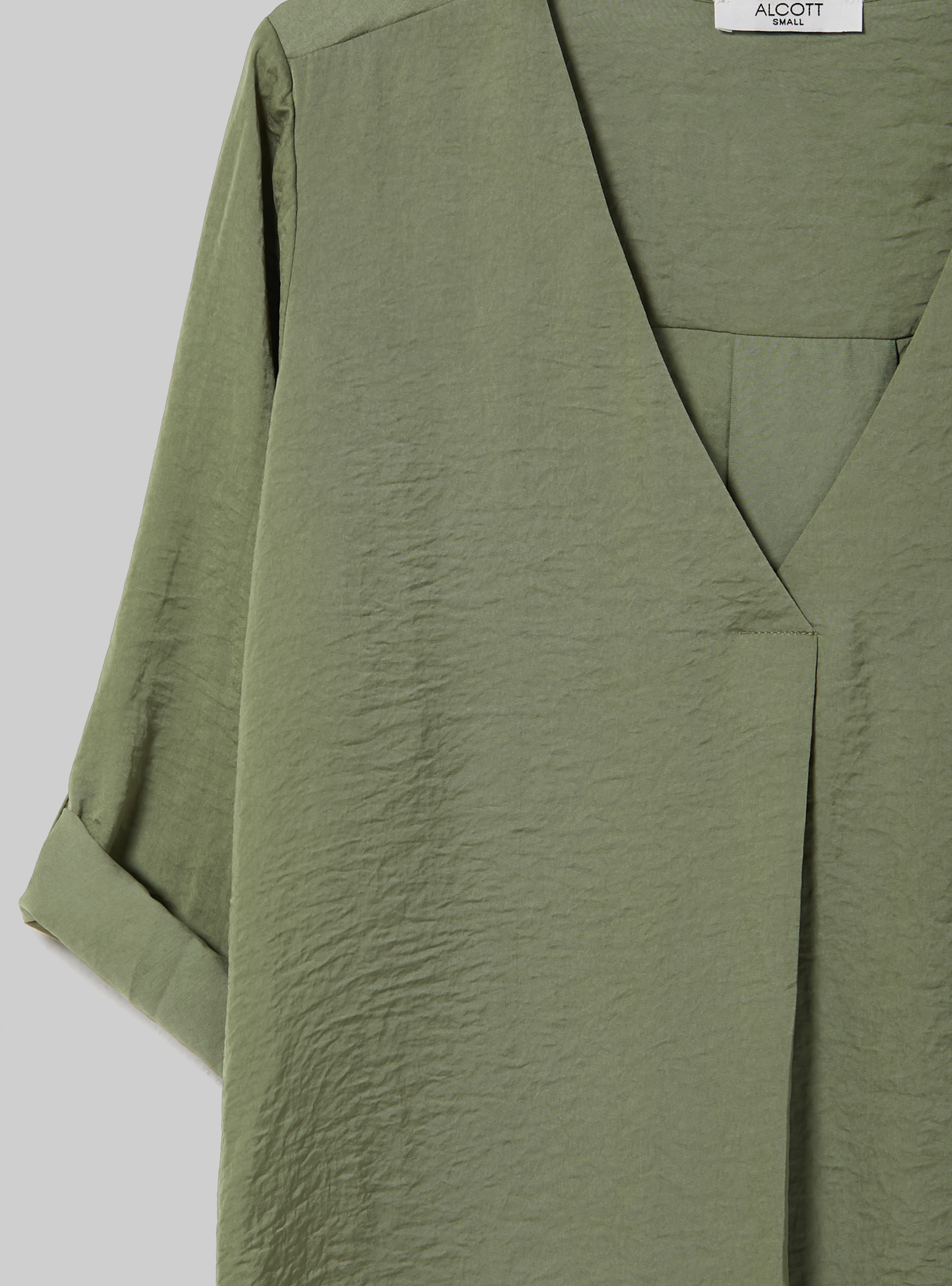 Plain-coloured blouse with neckline, KY3 KAKY LIGHT