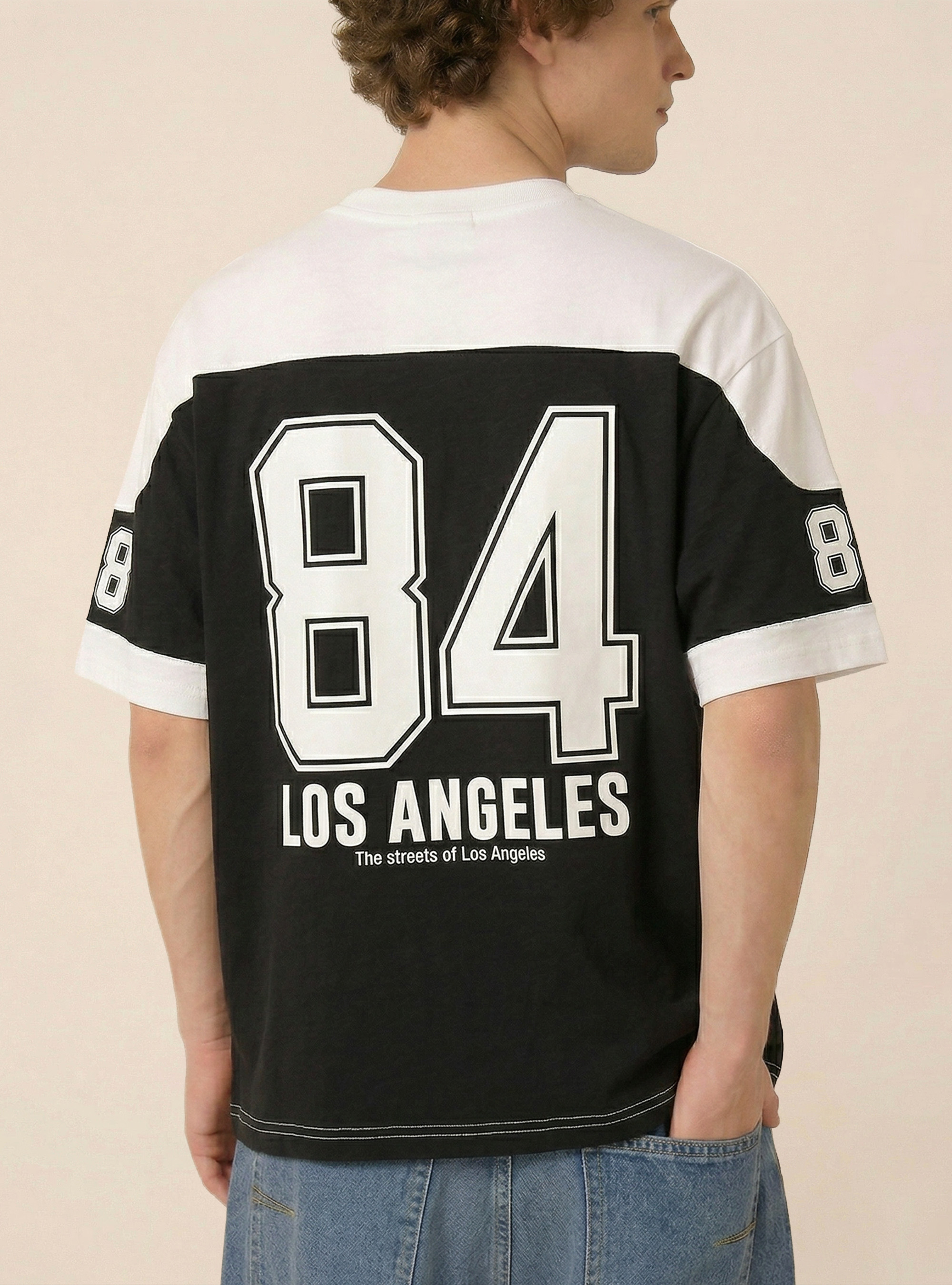 T-shirt con stampa numero, BK1 BLACK