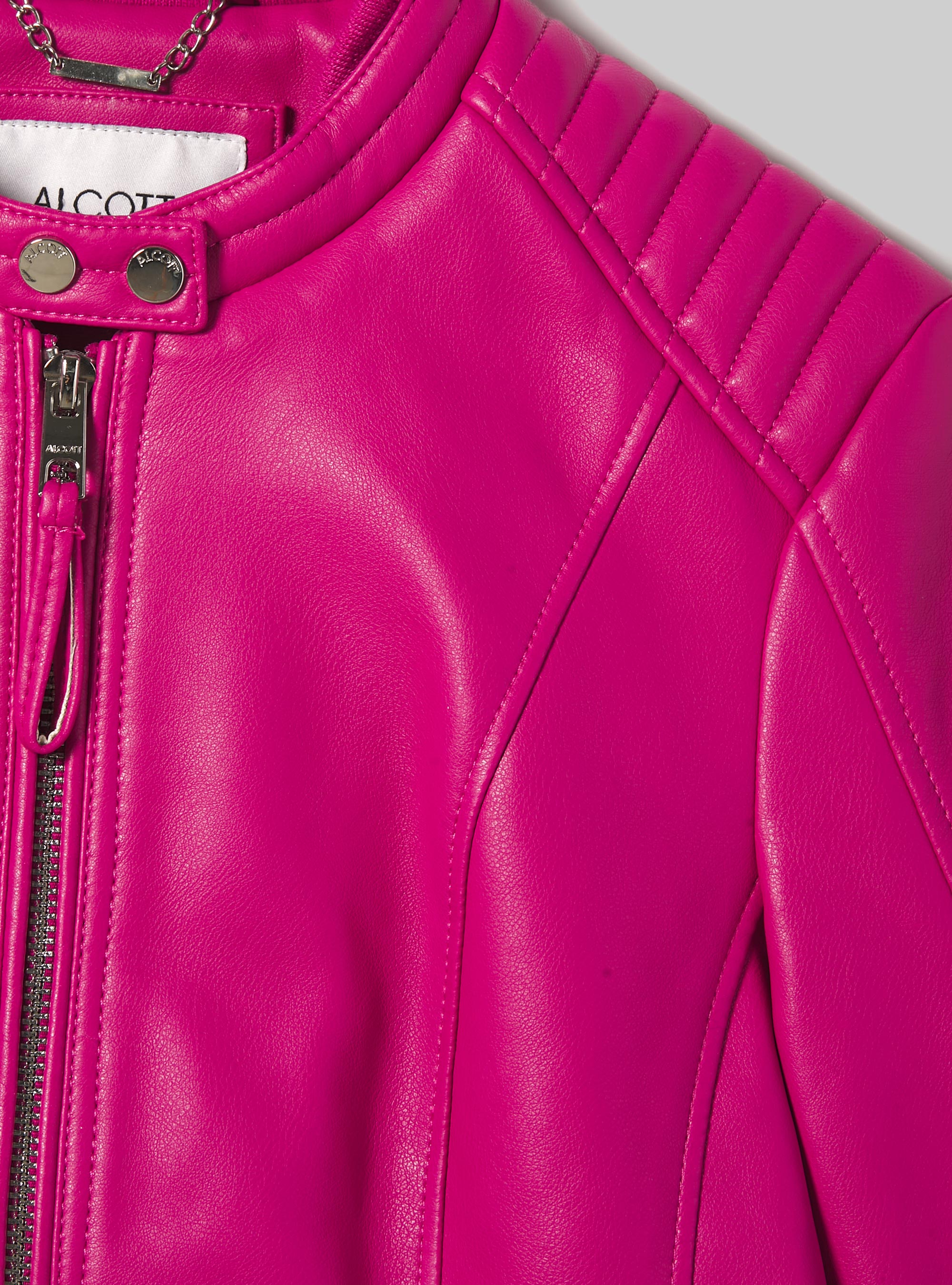 Veste motard effet cuir, FX3 FUXIA LIGHT