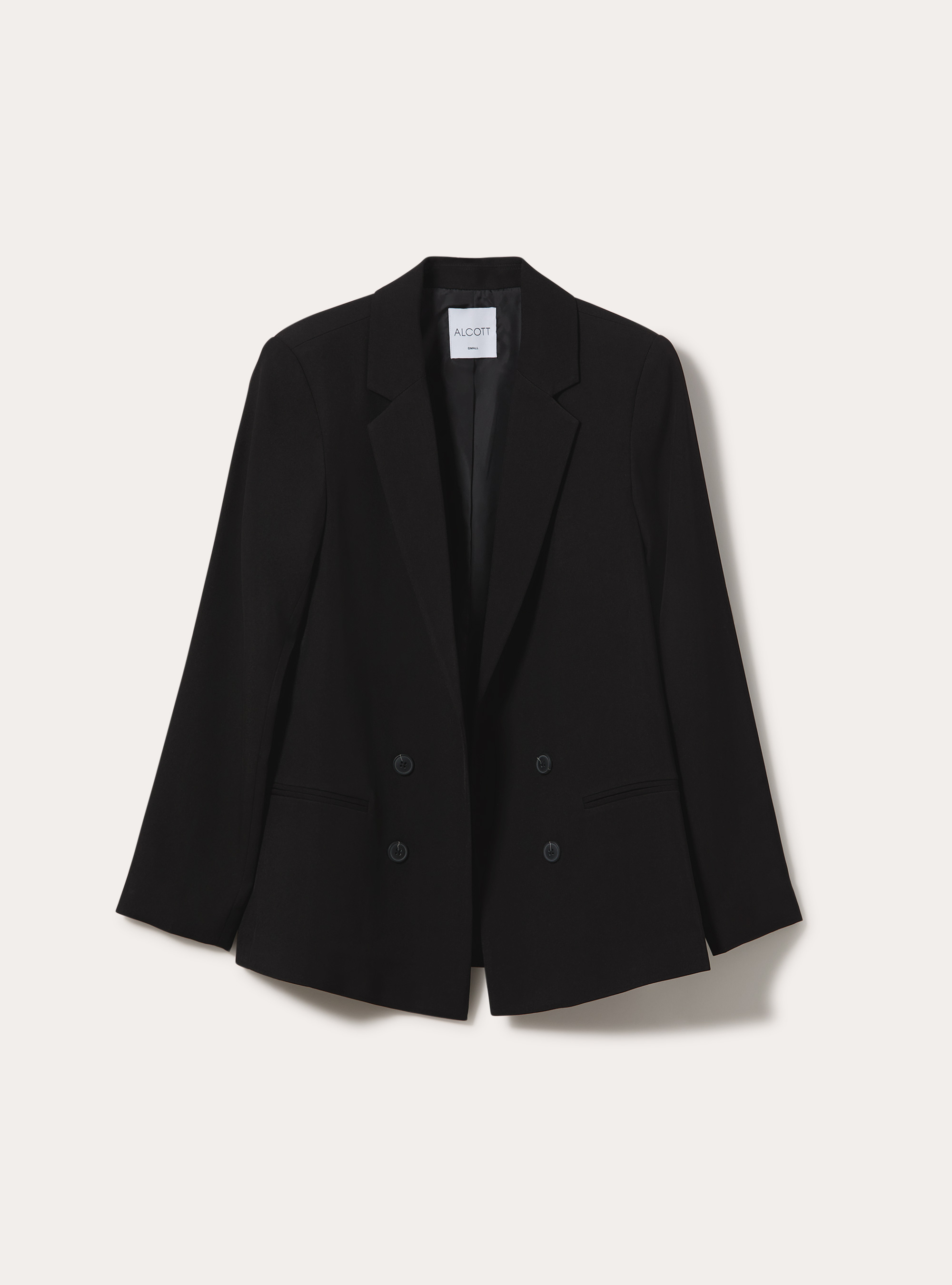 Giacca basic aperto doppiopetto, BK1 BLACK
