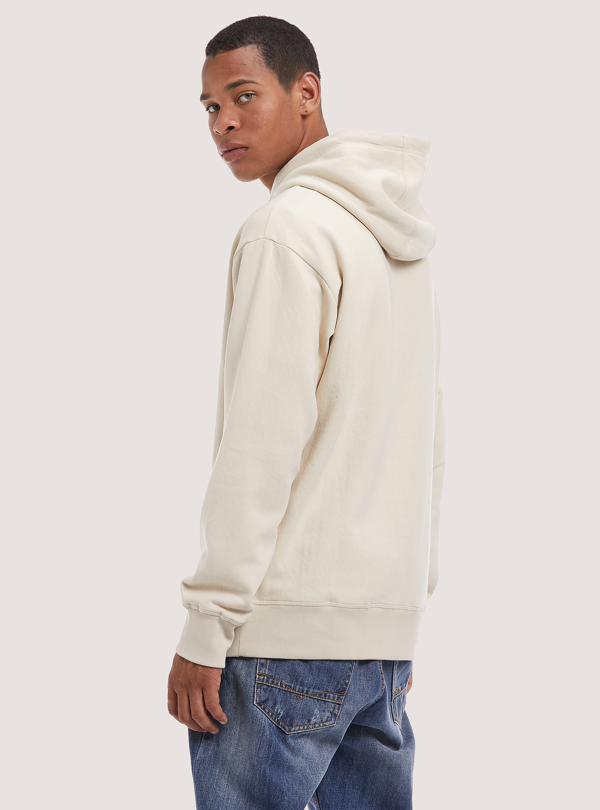 Sweatshirt with hood and pouch pocket, SA3 SAND LIGHT