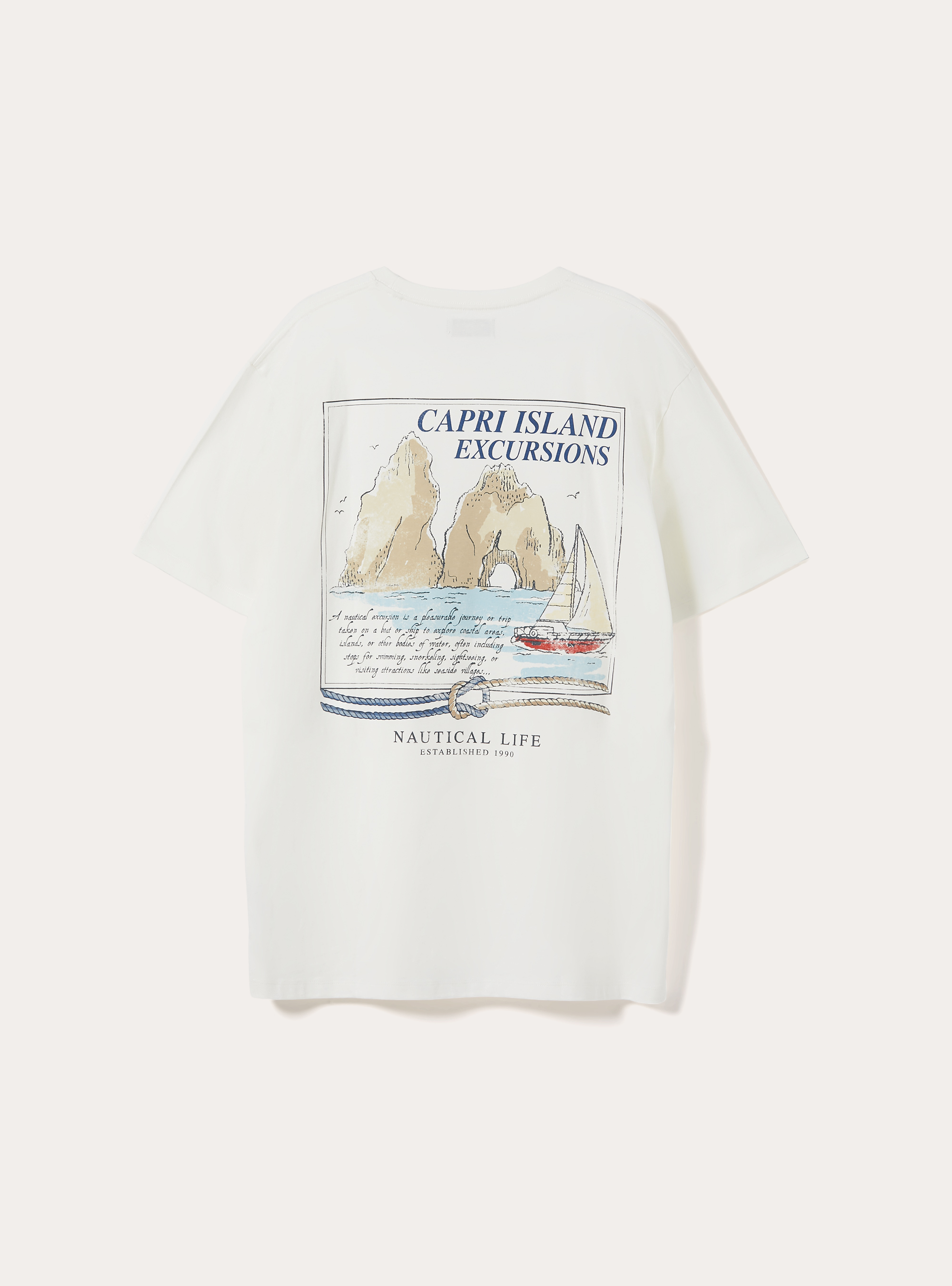 Camiseta Boxy Fit Capri Amore Mio, WH2 WHITE