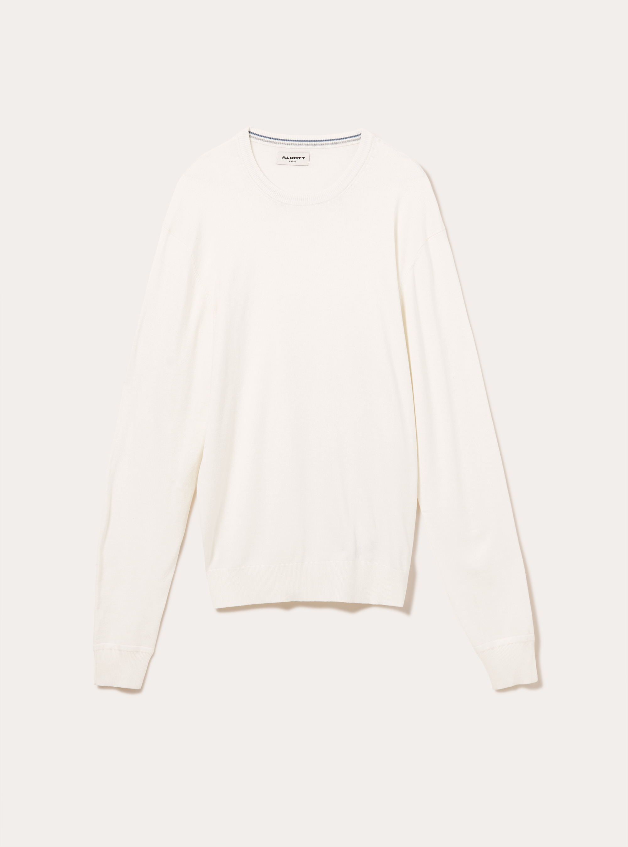 Jersey de cuello redondo de viscosa Ecovero, WH2 WHITE