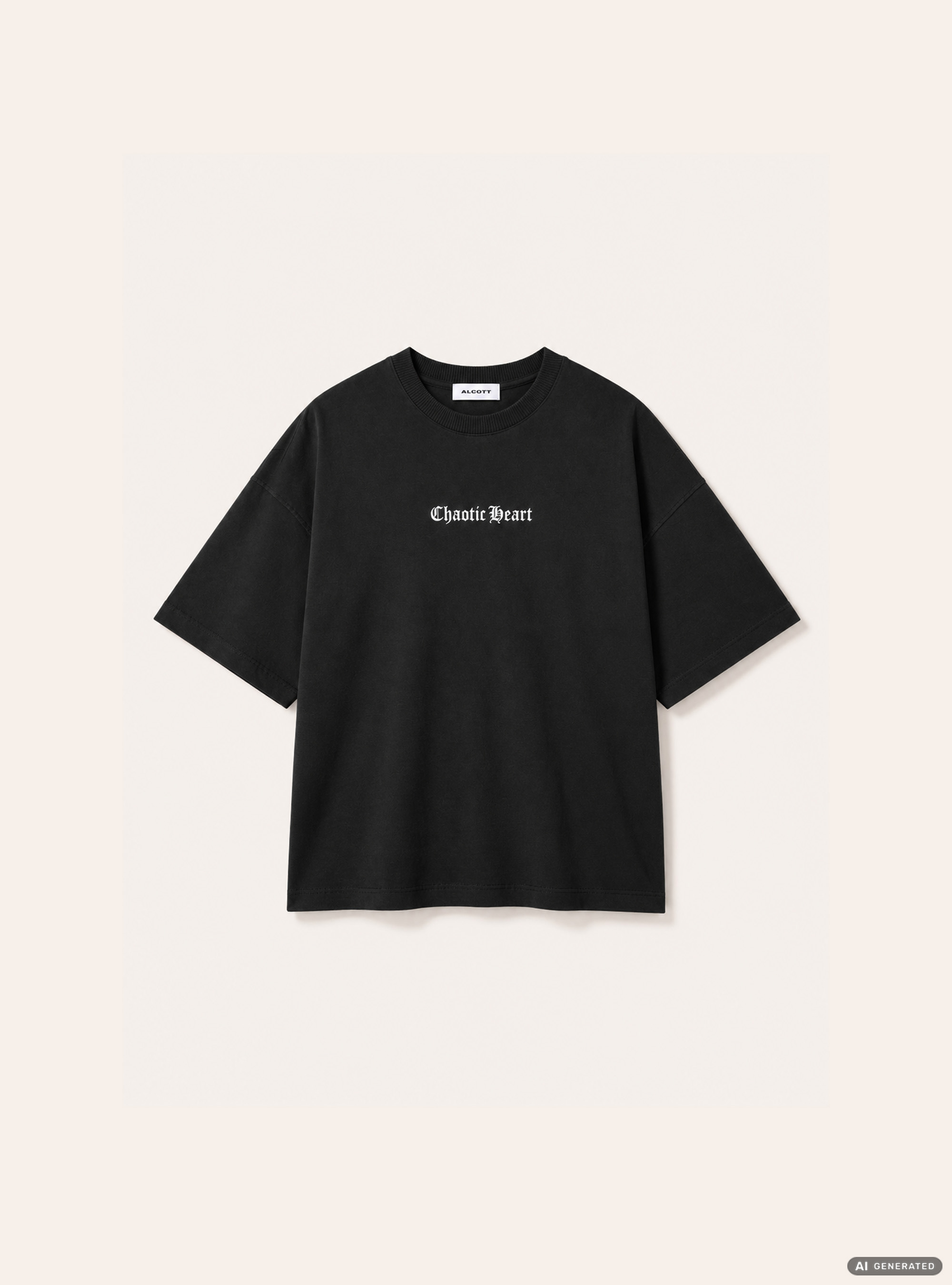 Printed Boxy Fit T-Shirt, BK1 BLACK