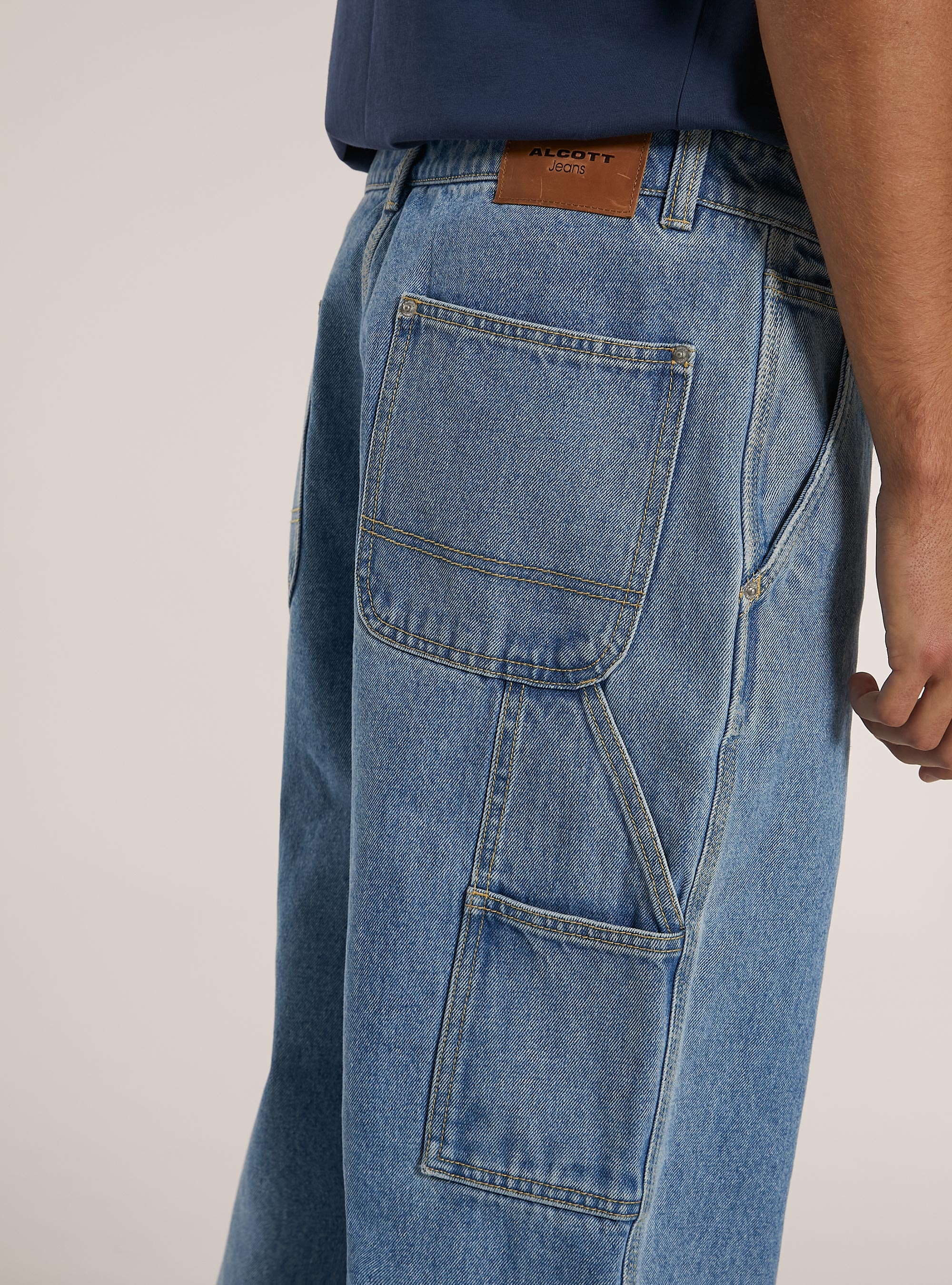 Jeans de charpentier ouvrier, D006 AZURE