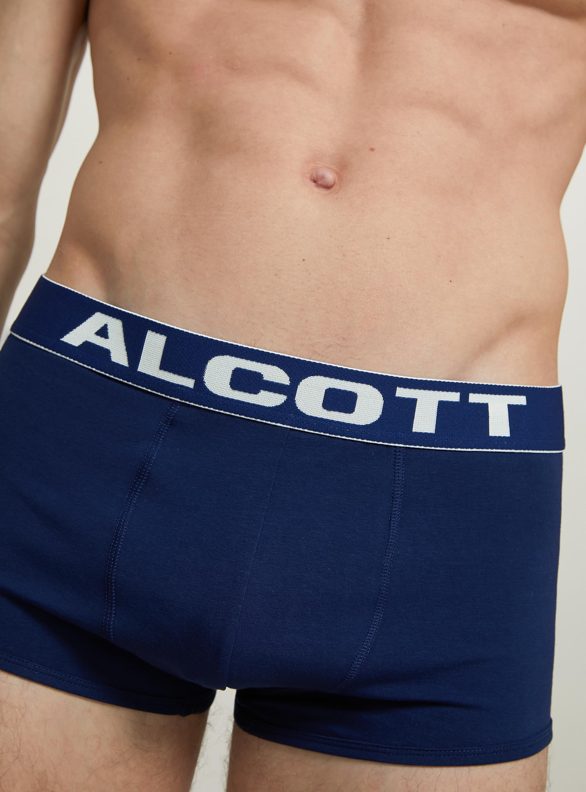 Boxer in cotone elasticizzato con logo, NA2 NAVY MEDIUM